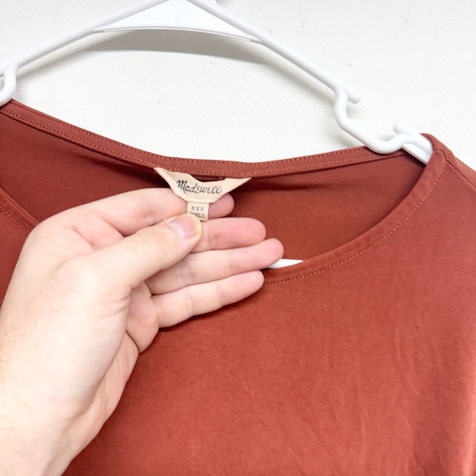 Madewell Madewell Burnt Orange Puff Sleeve Gathered Sleeve Top XXS Size XXS / US 00 / IT 34 - 3 Thumbnail