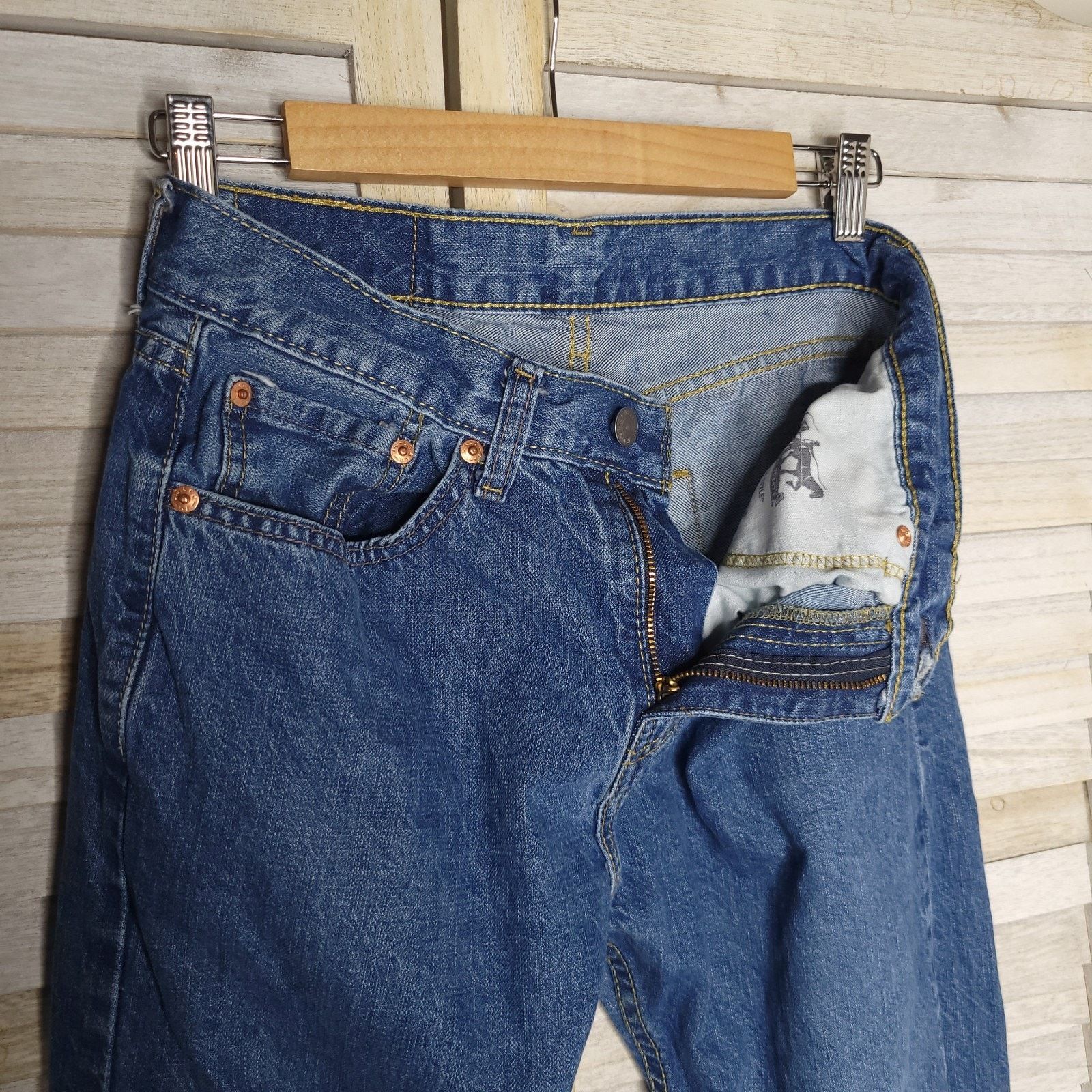 Levi's Levi's 505 Straight Leg Denim Blue Jeans Men’s Size 32x32 Size US 28 / EU 44 - 2 Thumbnail