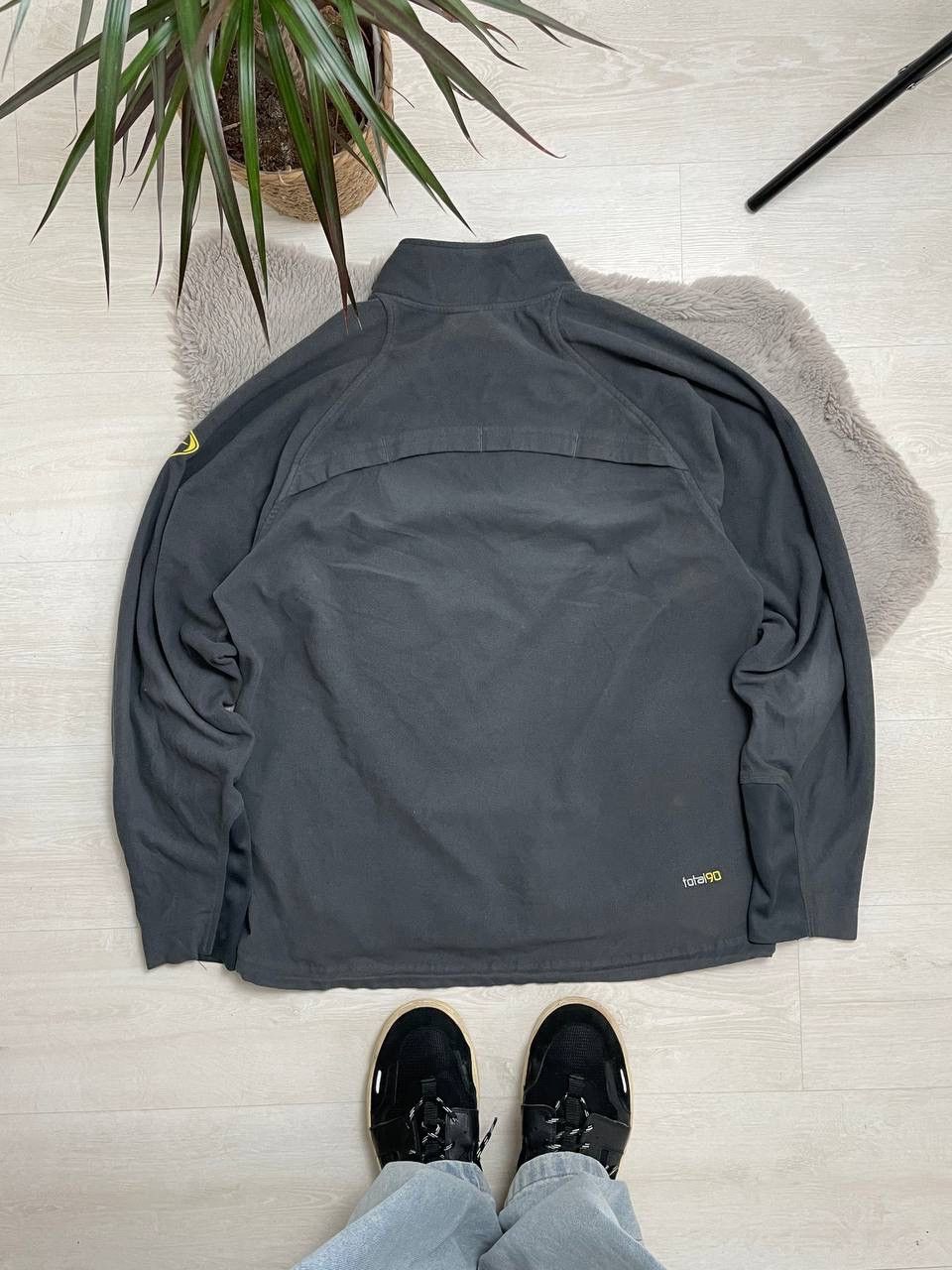 Nike × Vintage Nike Vintage 00’s Fleece Hooded CENTER Swoosh Oversized Size US L / EU 52-54 / 3 - 7 Thumbnail