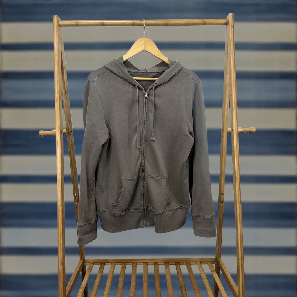 Thrasher VTG Y2K Grunge Distressed Thrashed Worn Women's Full Zip Hoodie Sweatshirt Sz L Gray Size L / US 10 / IT 46 - 1 Thumbnail