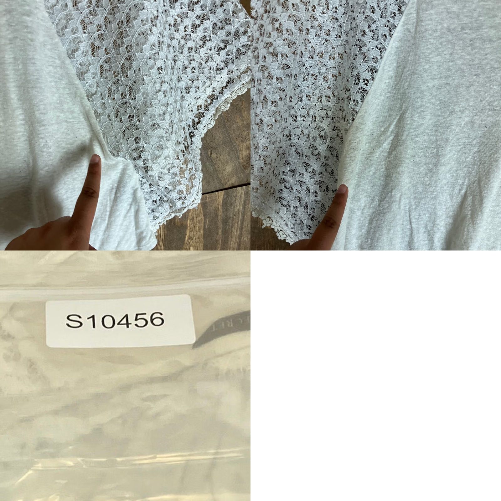 Victoria's Secret Victoria's Secret Womens Shirt White Lace Cape Scoop Neck Semi Sheer Large Size L / US 10 / IT 46 - 9 Thumbnail