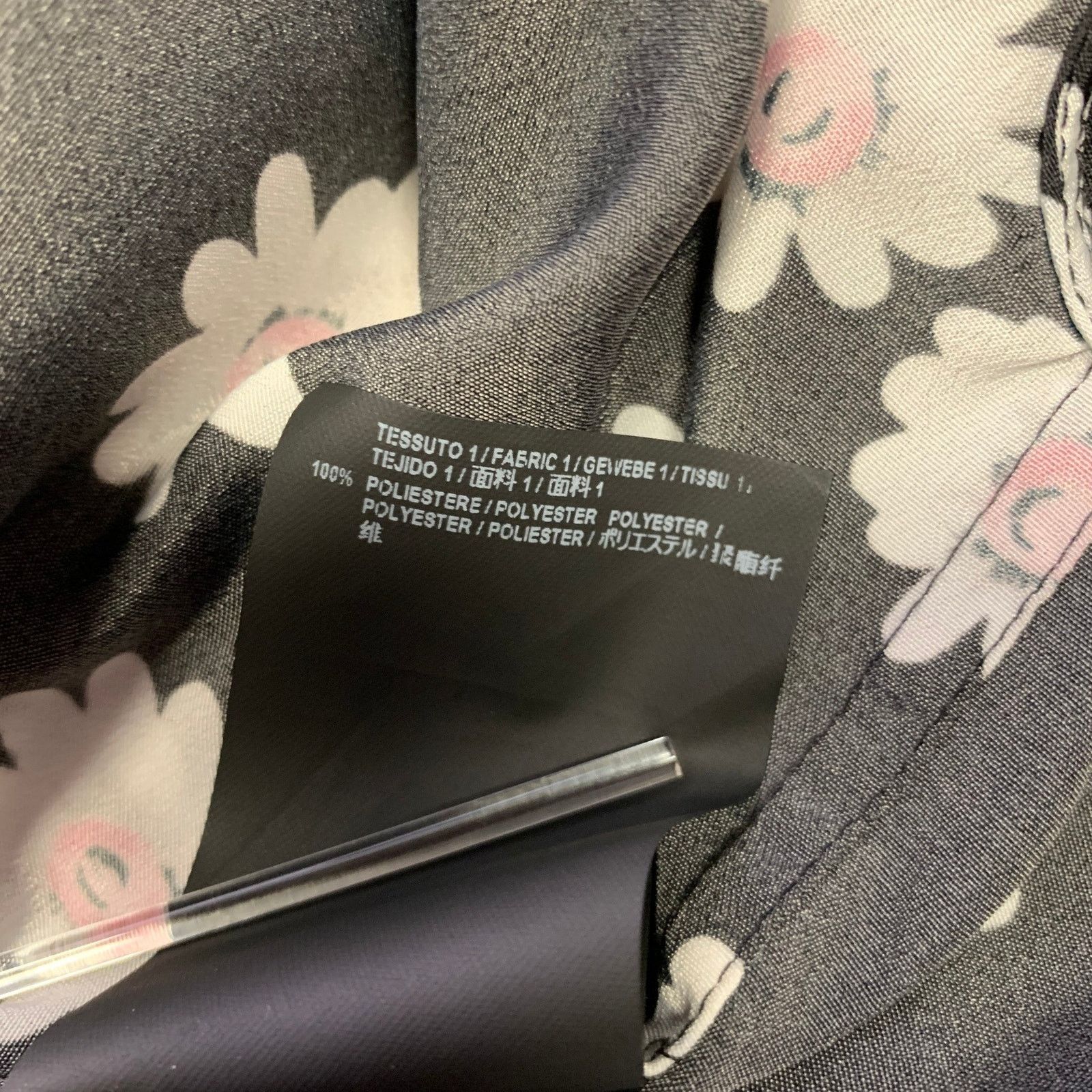 Balenciaga S Black & White Pink Floral Polyester Long Sleeve Shirt Size US S / EU 44-46 / 1 - 8 Thumbnail