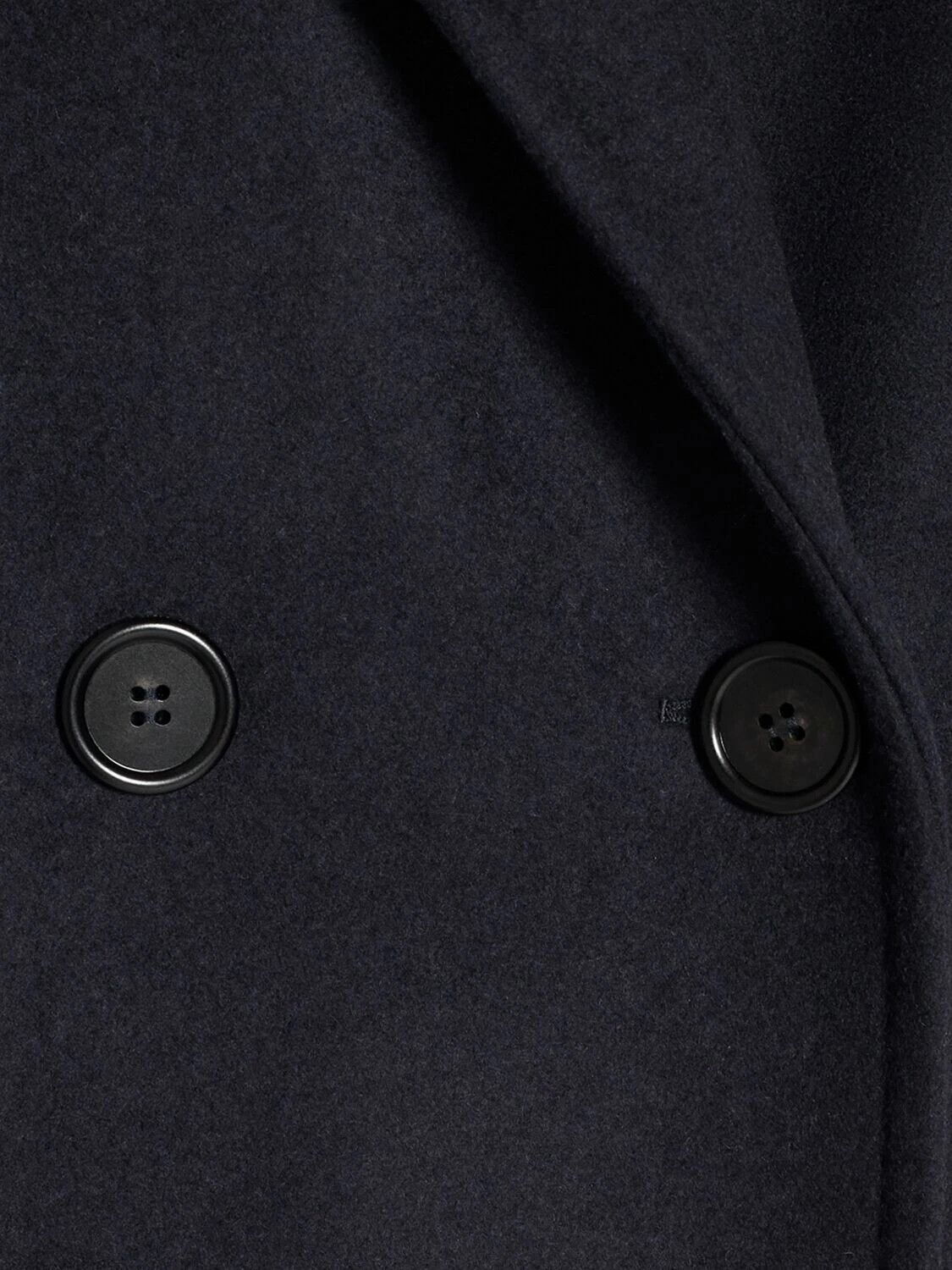 Max Mara MAX MARA Nogara Navy Wool/Cashmere DB Coat New Size XS / US 0-2 / IT 36-38 - 3 Thumbnail
