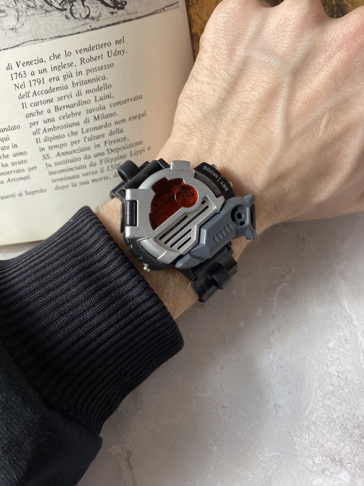 Japanese Brand Vintage Digital Watch. Y2K Techwear. Futuristic Shutter Size ONE SIZE - 4 Thumbnail