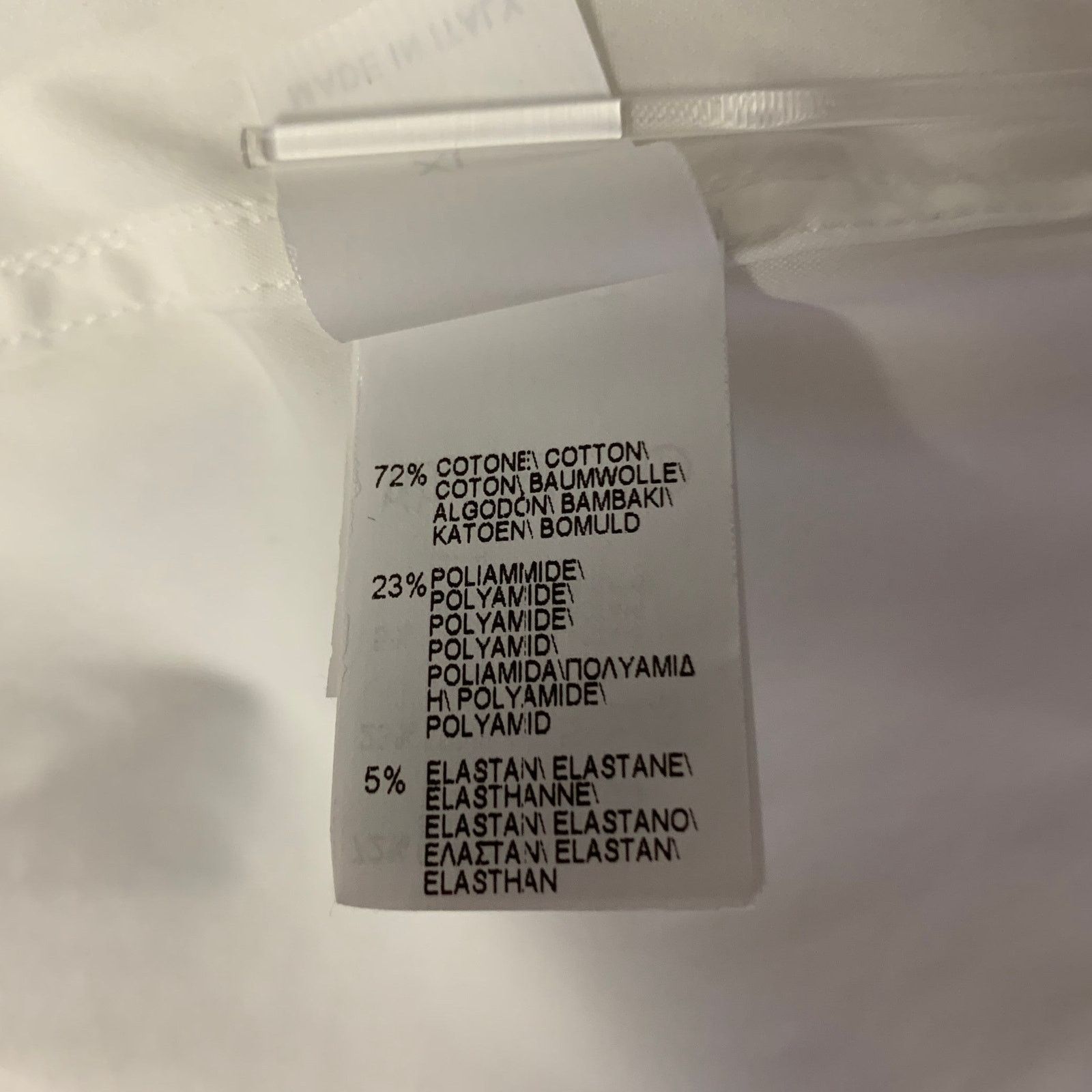 Brunello Cucinelli BRUNELLO CUCINELLI Size XL White Cotton Blend Beaded Shirt Size XL / US 12-14 / IT 48-50 - 7 Thumbnail