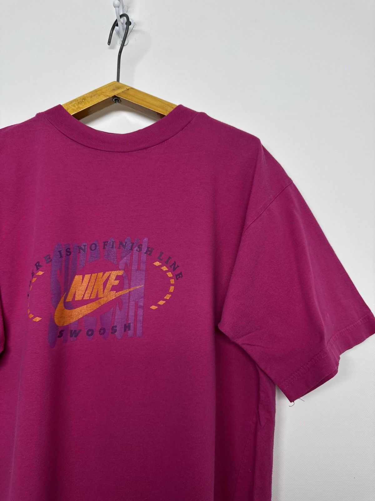 Nike Vintage 1980s Nike Blue Tag Swoosh Shirt Single Stitch Size US M / EU 48-50 / 2 - 5 Thumbnail