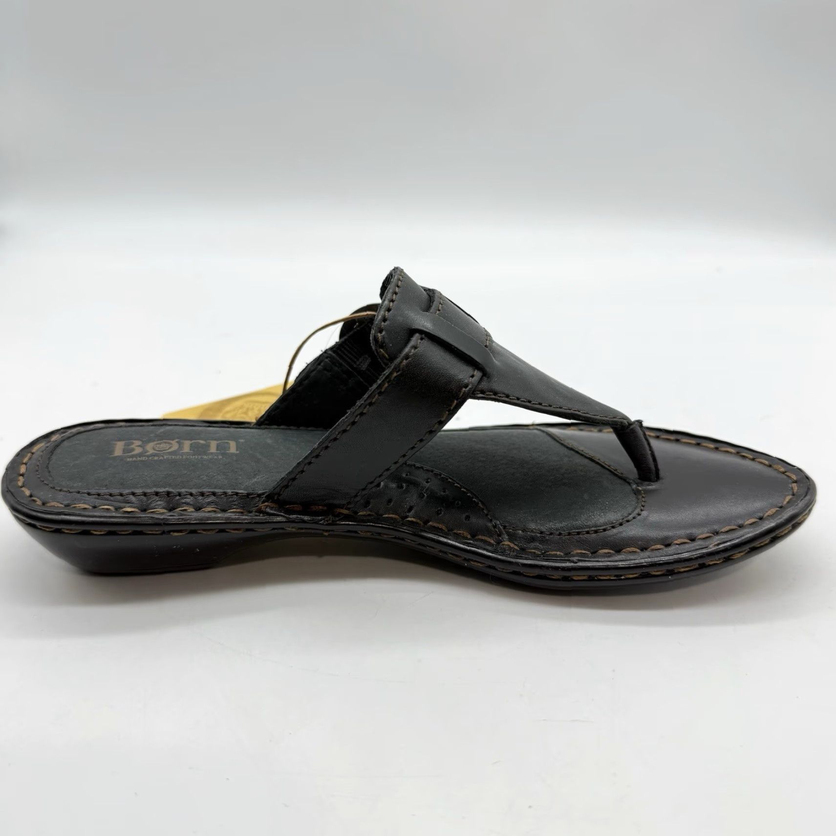 Born Børn W91972 CIC11 Strappy Leather Flip Flop Sandal Black 6 Women Adult Shoes XS Size US 6 / IT 36 - 5 Thumbnail