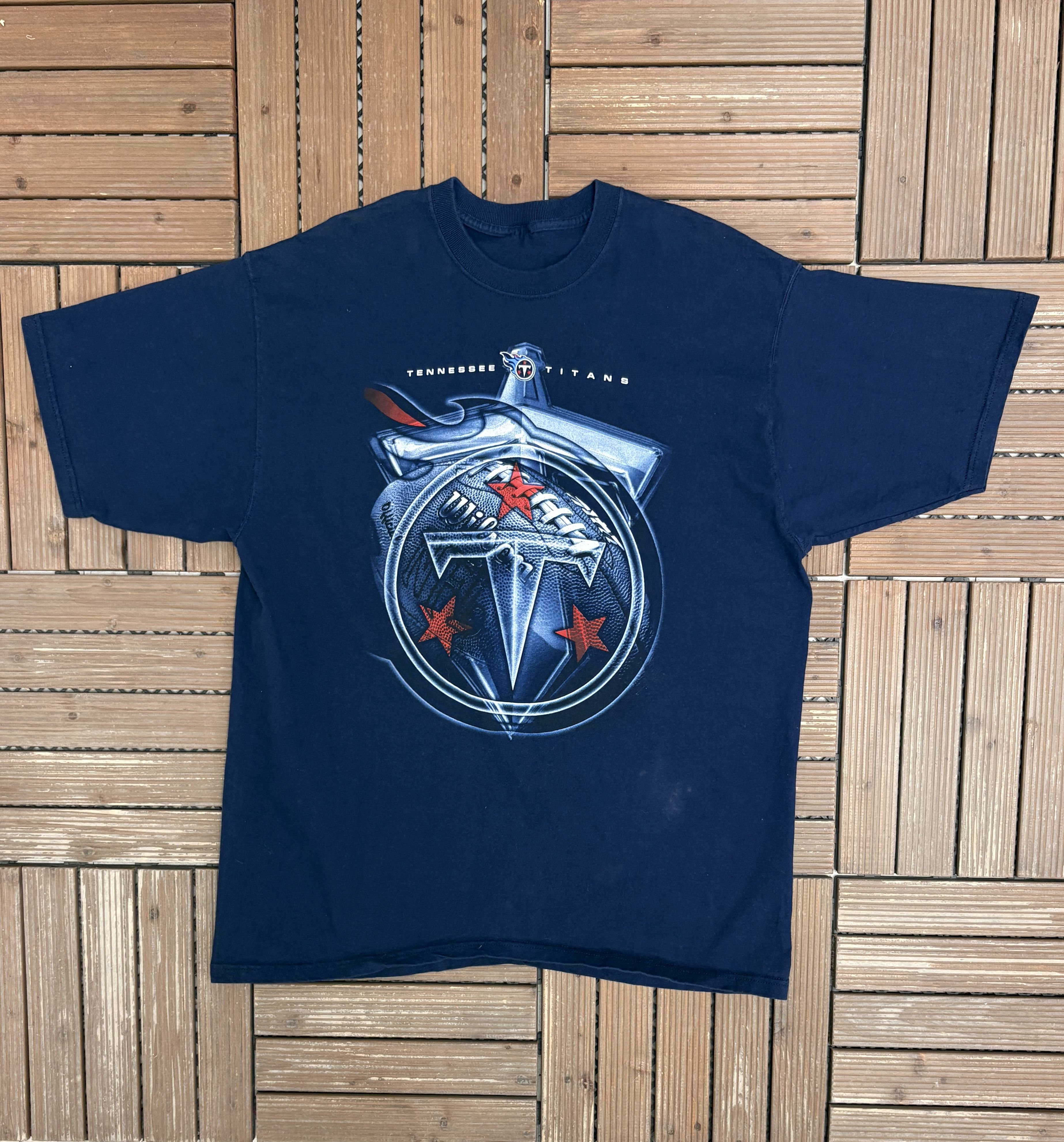 Vintage Tennessee Titans Vintage Blue T-Shirt Tee Size US XL / EU 56 / 4 - 1 Thumbnail