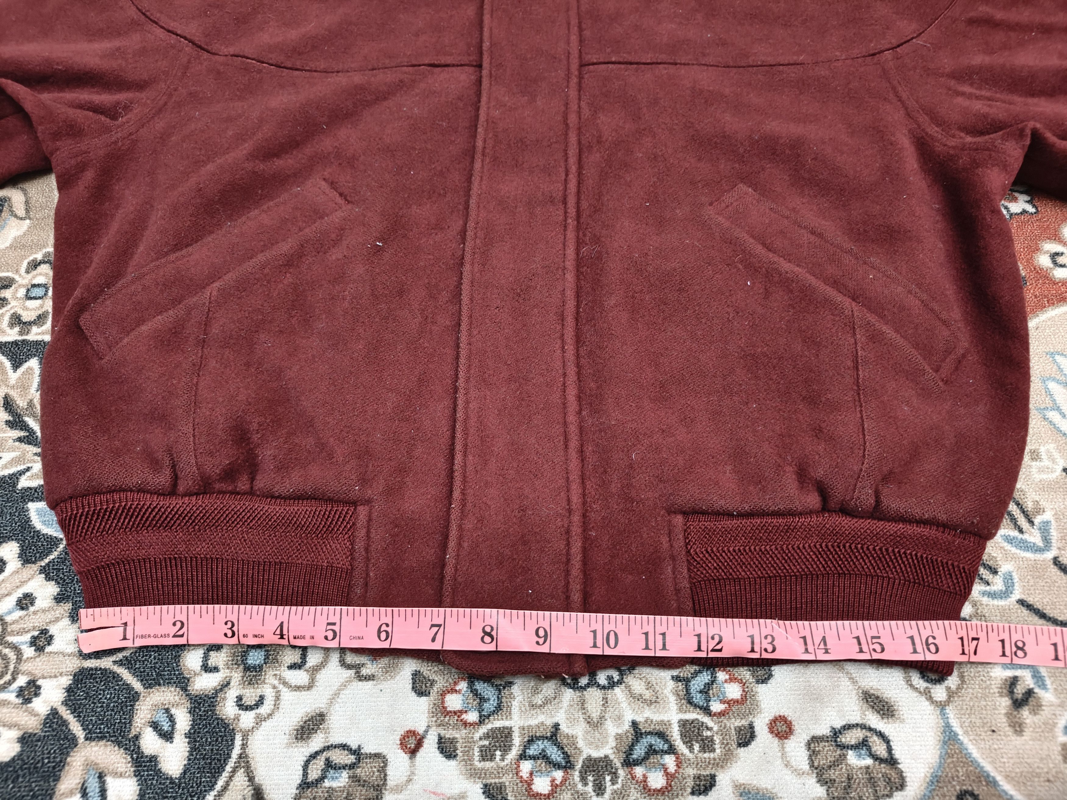 Japanese Brand Vintage Maroon Wool Bomber JAcket Size US M / EU 48-50 / 2 - 7 Thumbnail