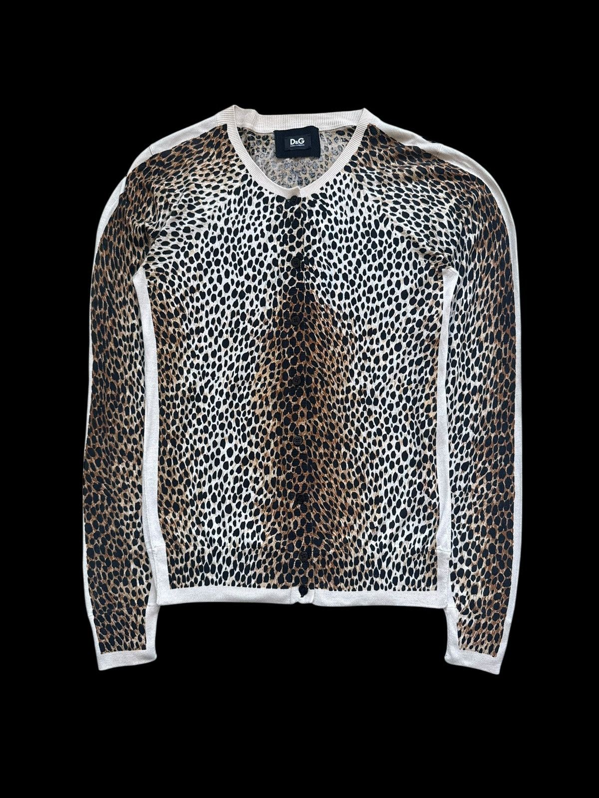 Dolce & Gabbana D&G Dolce & Gabbana Leopard Print Silk Cardigan Vintage y2k Size M / US 6-8 / IT 42-44 - 1 Thumbnail