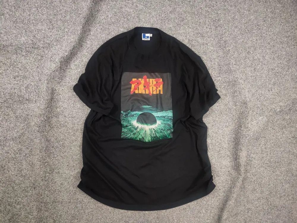 Anime Vintage Akira Neo Tokyo Explosion Logo Anime Black T shirt Size US L / EU 52-54 / 3 - 1 Thumbnail