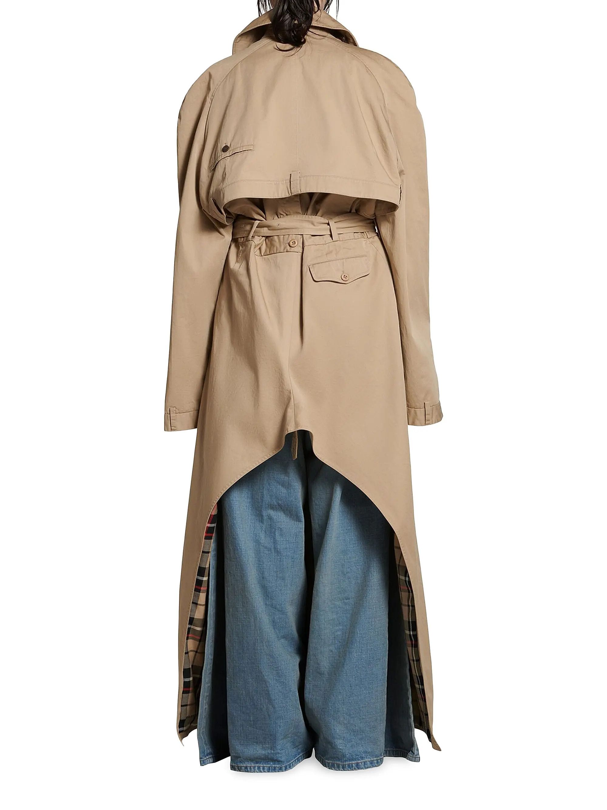 Balenciaga o1srvl11e0825 Deconstructed Trench Coat in Beige Size M / US 6-8 / IT 42-44 - 4 Thumbnail