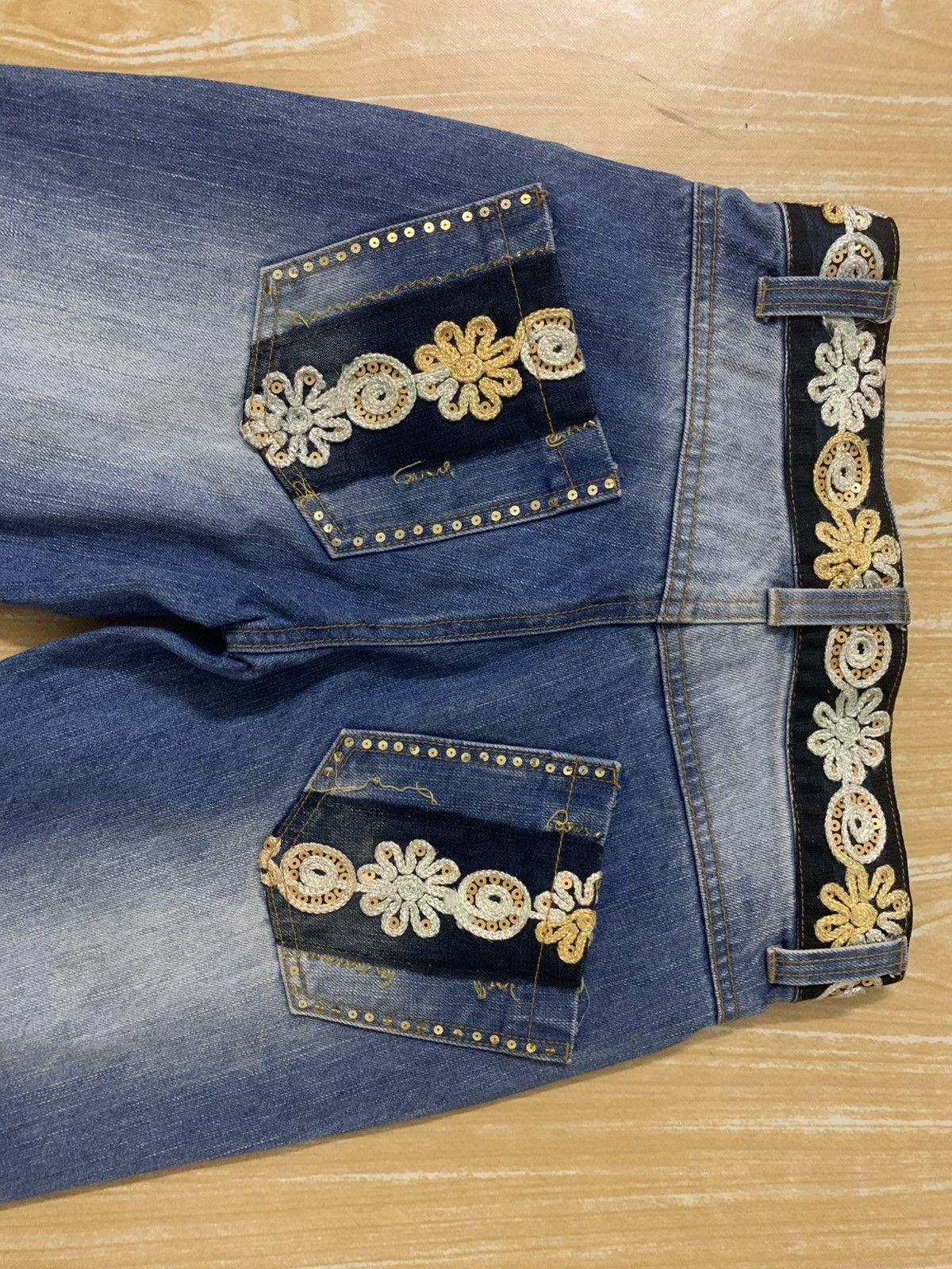 Japanese Brand Blue Moon Blue Rare Design Denim Jeans Pants Size US 28 / EU 44 - 11 Thumbnail