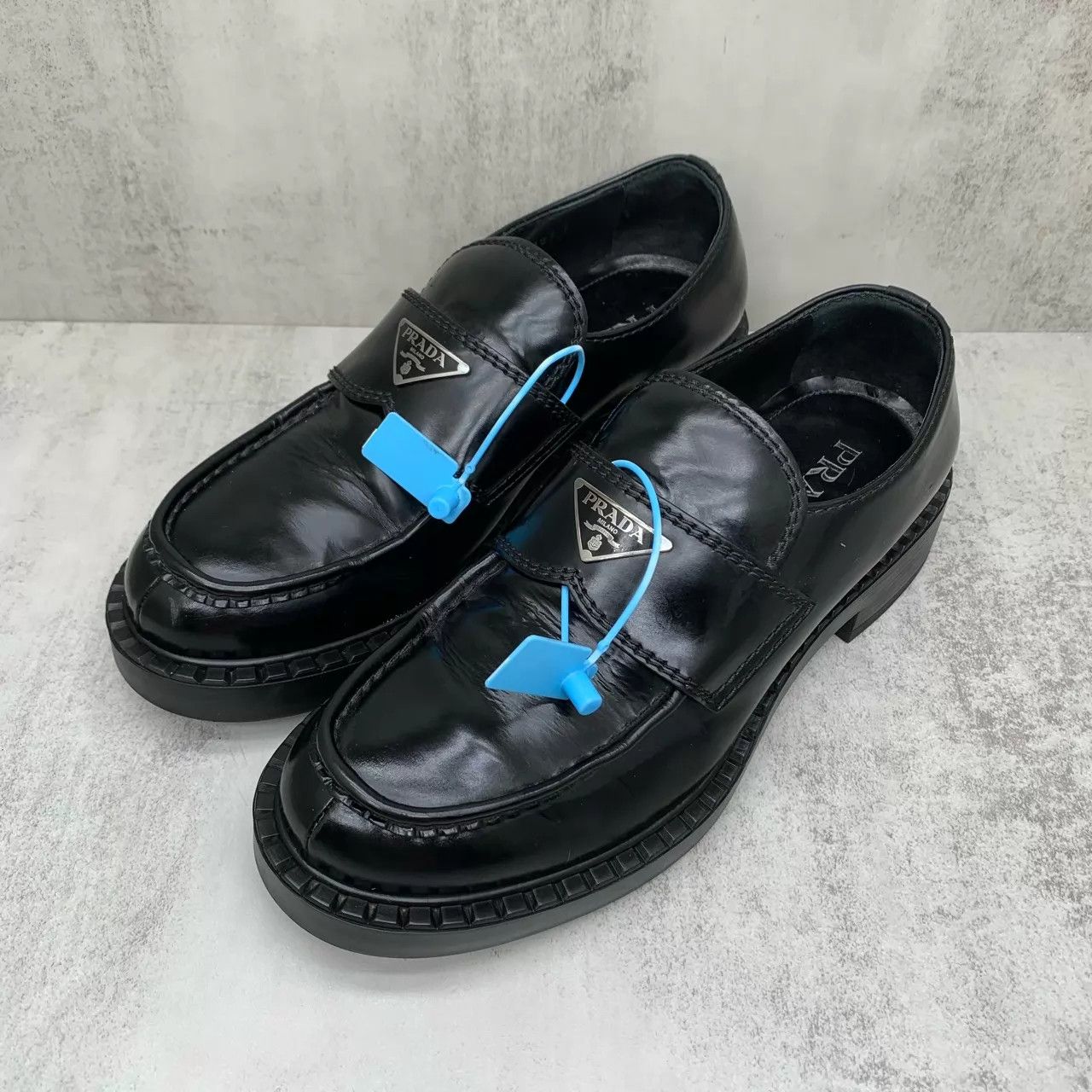 Prada Prada Black Triangle Logo Loafer 41 98 New Size US 8 / EU 41 - 1 Thumbnail