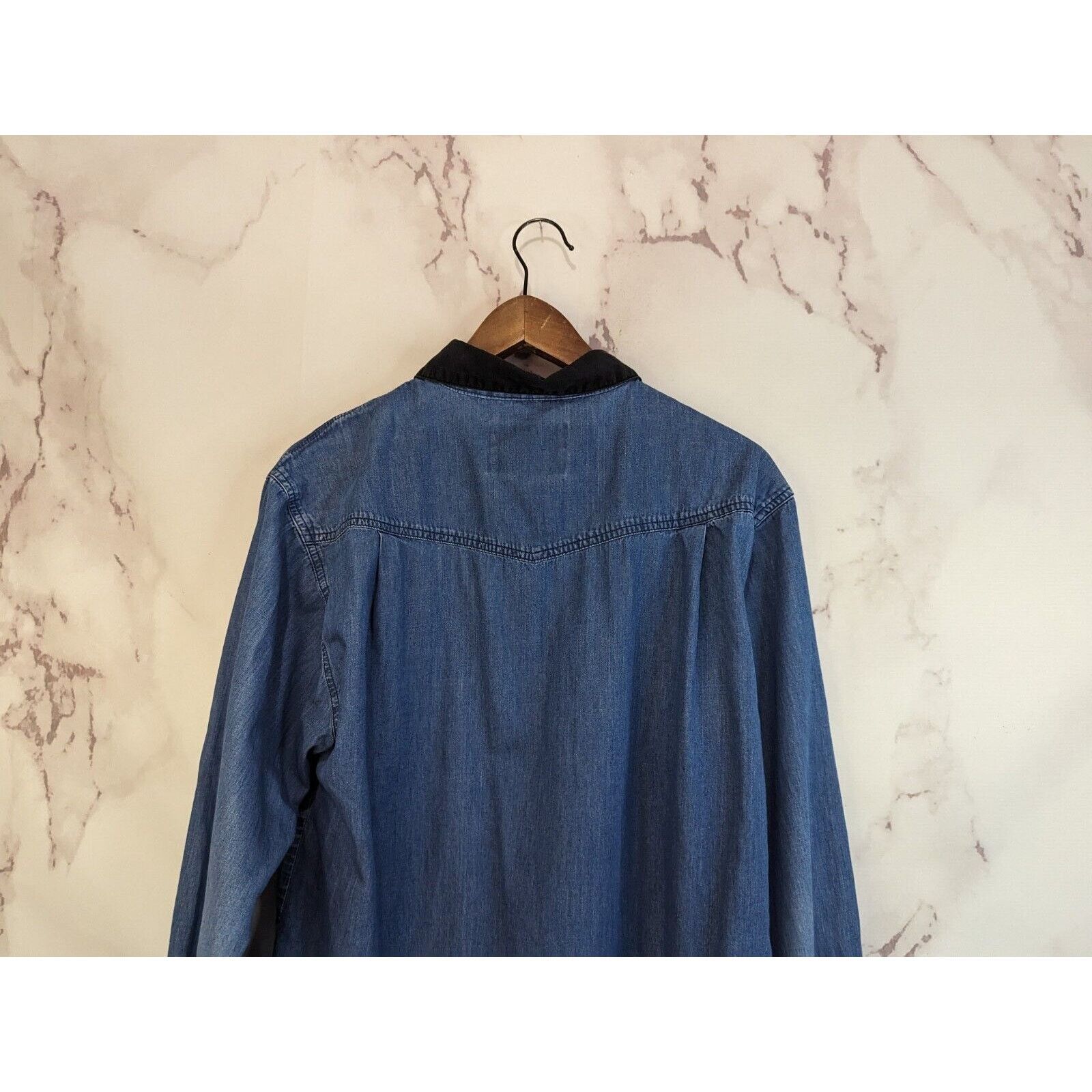 Wrangler Vintage Wrangler Shirt Women XL 90s Embroidered Chambray Size XL / US 12-14 / IT 48-50 - 7 Thumbnail