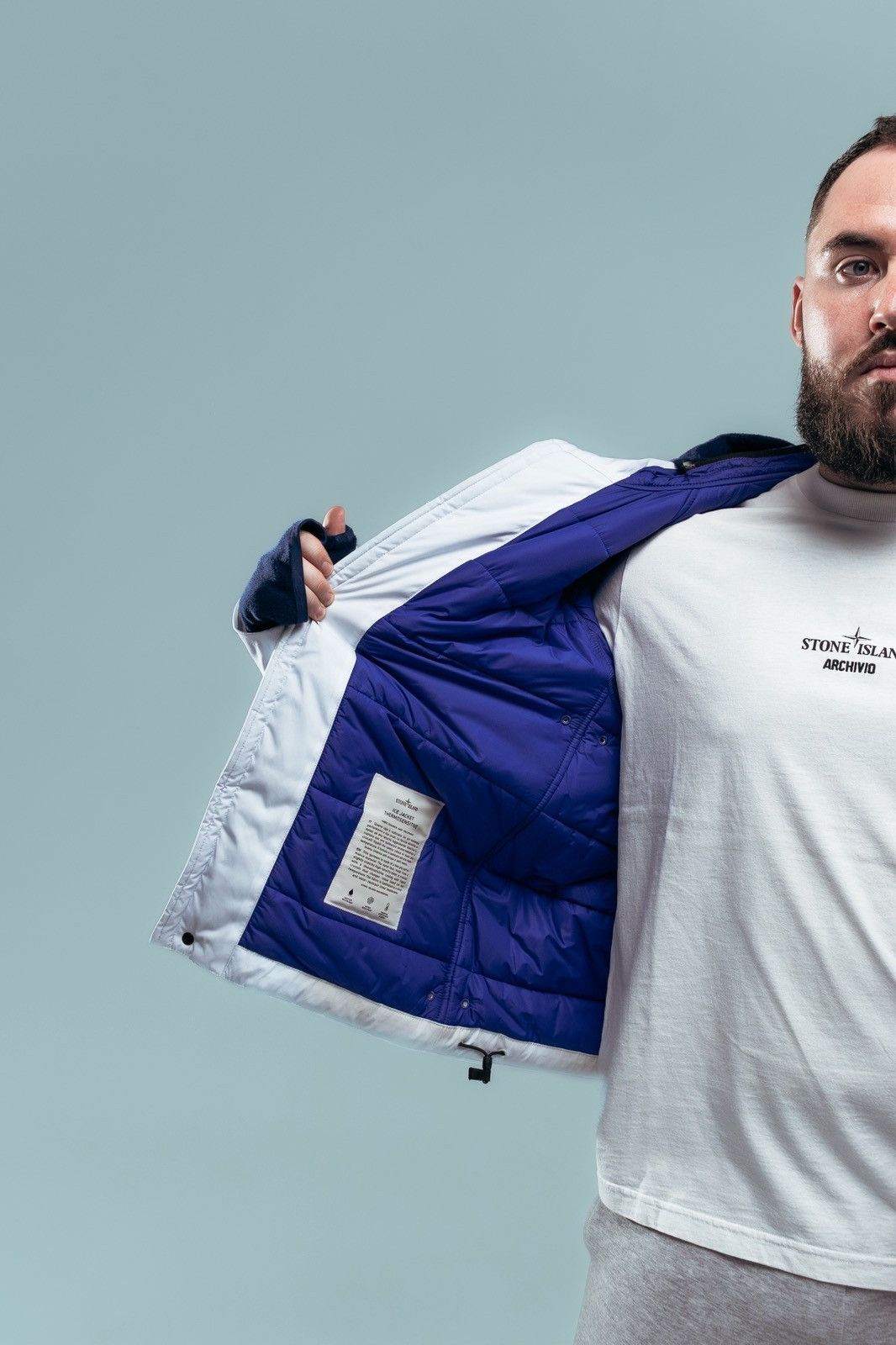 Stone Island Stone Island Ice Jacket Thermosensitive White Blue Size L Size US L / EU 52-54 / 3 - 6 Thumbnail
