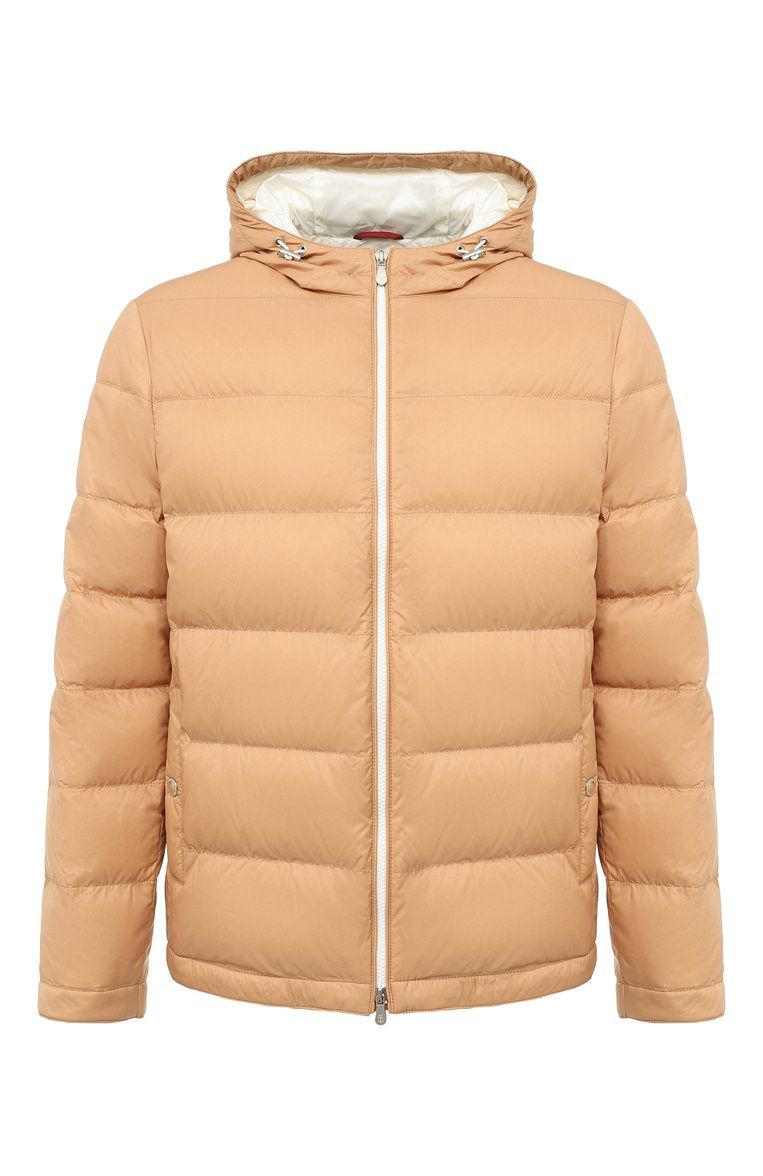 Brunello Cucinelli o1w1db10225 Hooded Down Jacket in Beige Size US M / EU 48-50 / 2 - 1 Thumbnail