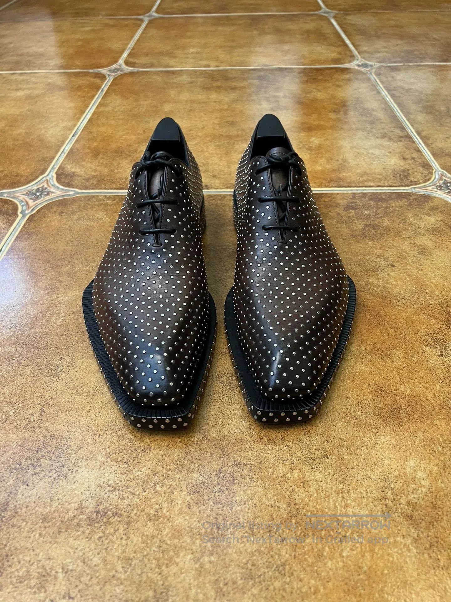 Berluti Black Studded Pointed Toe Formal Shoes Size 7. Size US 7 / EU 40 - 2 Thumbnail