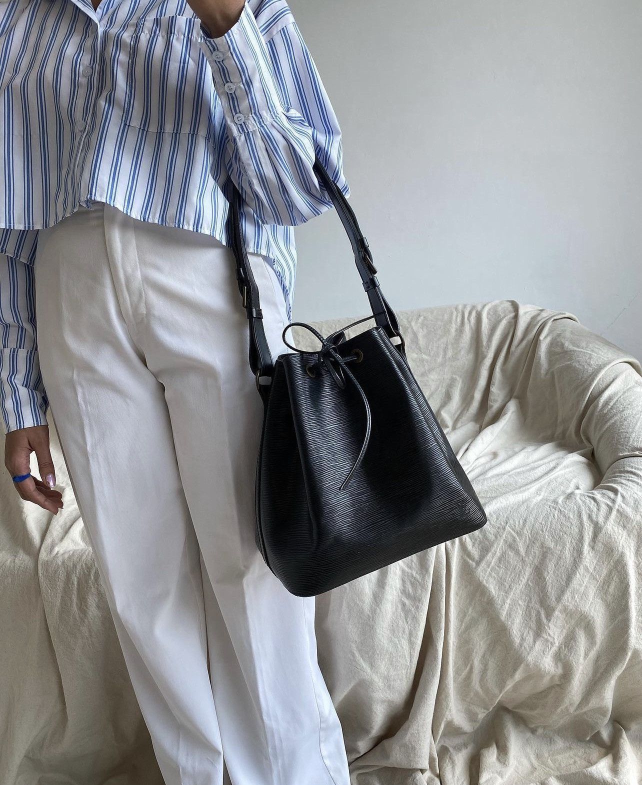 Japan Used Bag] Used Louis Vuitton Noe Epi Ylw/Leather/Ylw/Plain Bag