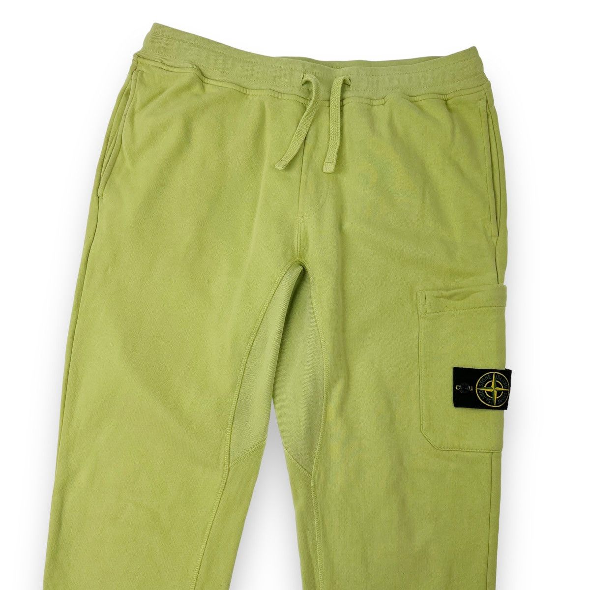 image of Stone Island Lime Green Sweatpants, Men's (Size 32)