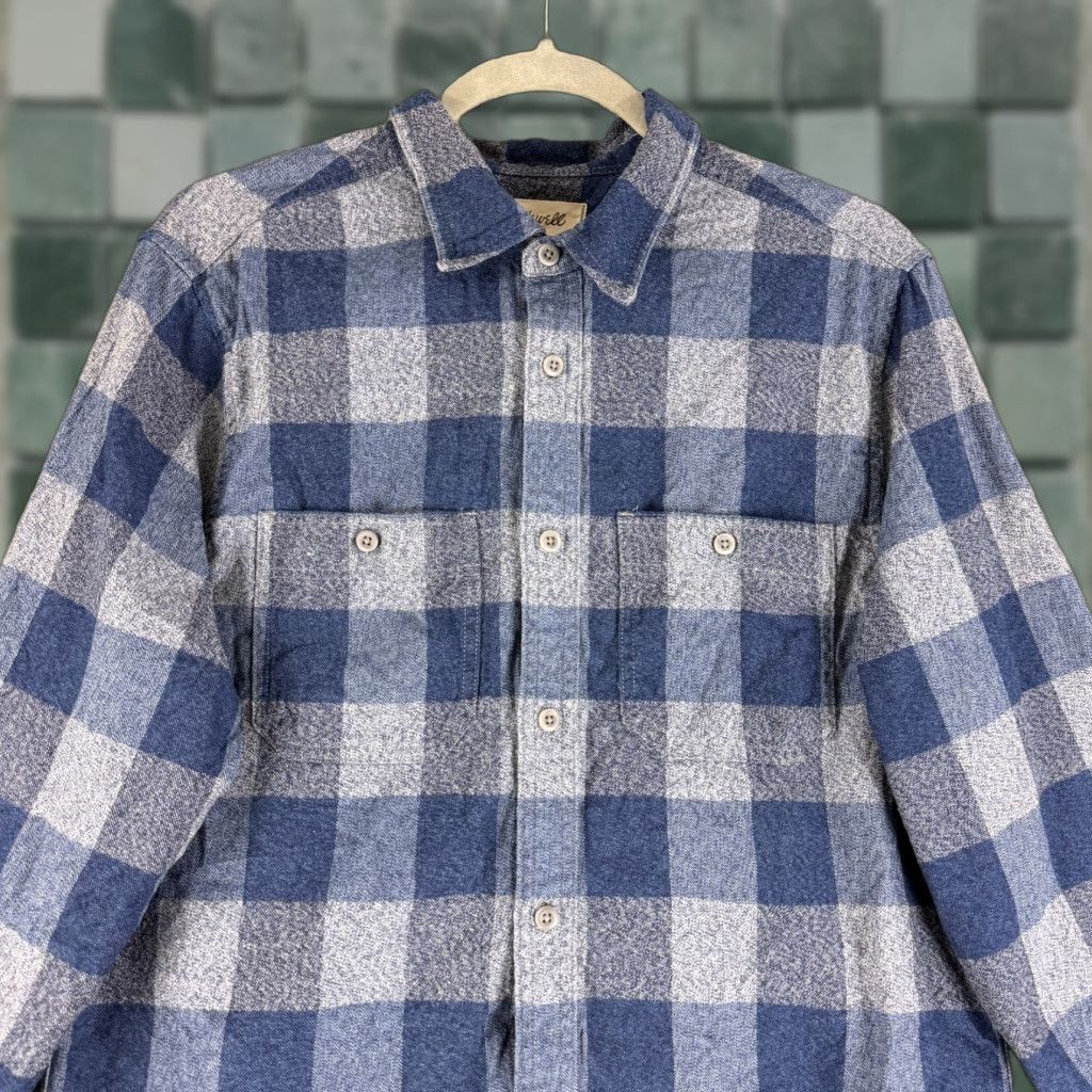 Madewell Madewell Button-Up Shirt Mens Medium Blue Plaid Flannel Perfect Fit Long Sleeve Size US M / EU 48-50 / 2 - 1 Thumbnail