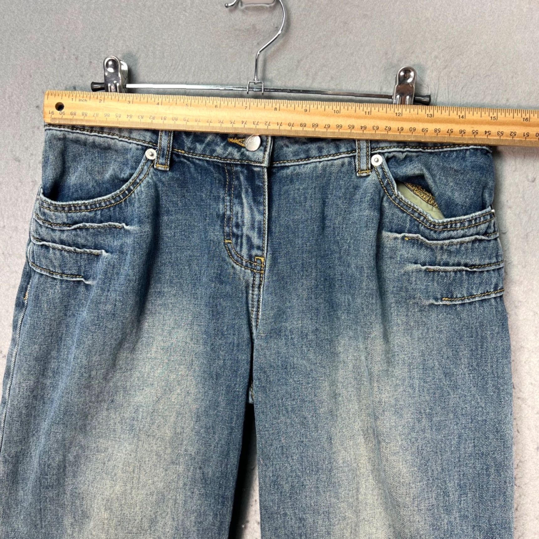 I.AM.GIA I.AM.GIA Womens Small 28 inch Waist Relaxed Fit Wide Leg Blue Denim Jeans Size 28" / US 6 / IT 42 - 5 Thumbnail
