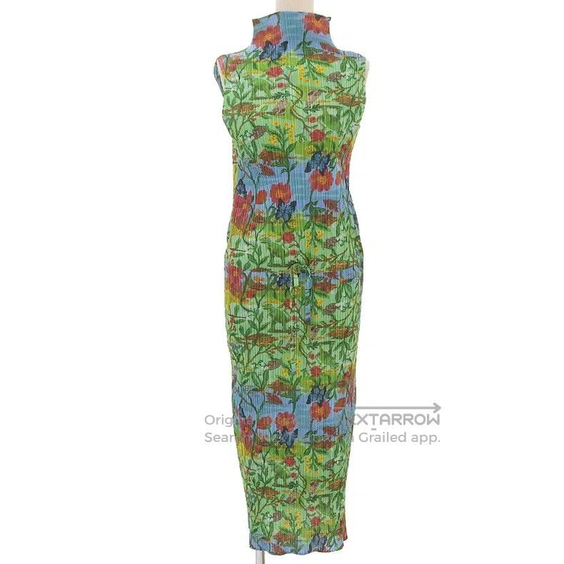 Issey Miyake Issey Miyake Green Dress Size M / US 6-8 / IT 42-44 - 2 Thumbnail