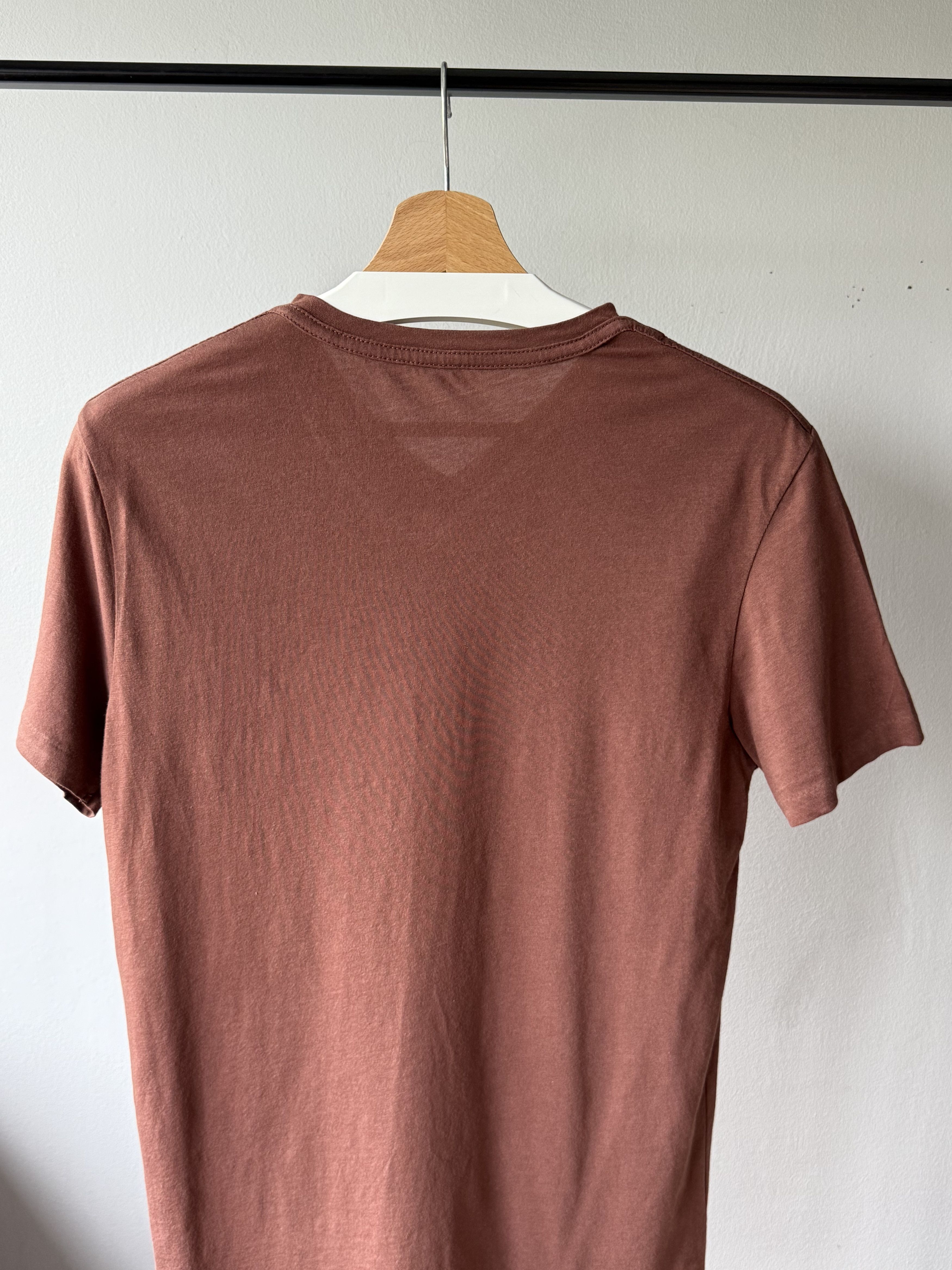 Allsaints Mens Allsaints Tonic V-Neck Rust Red Cotton S/S Logo T-Shirt Size US S / EU 44-46 / 1 - 4 Thumbnail