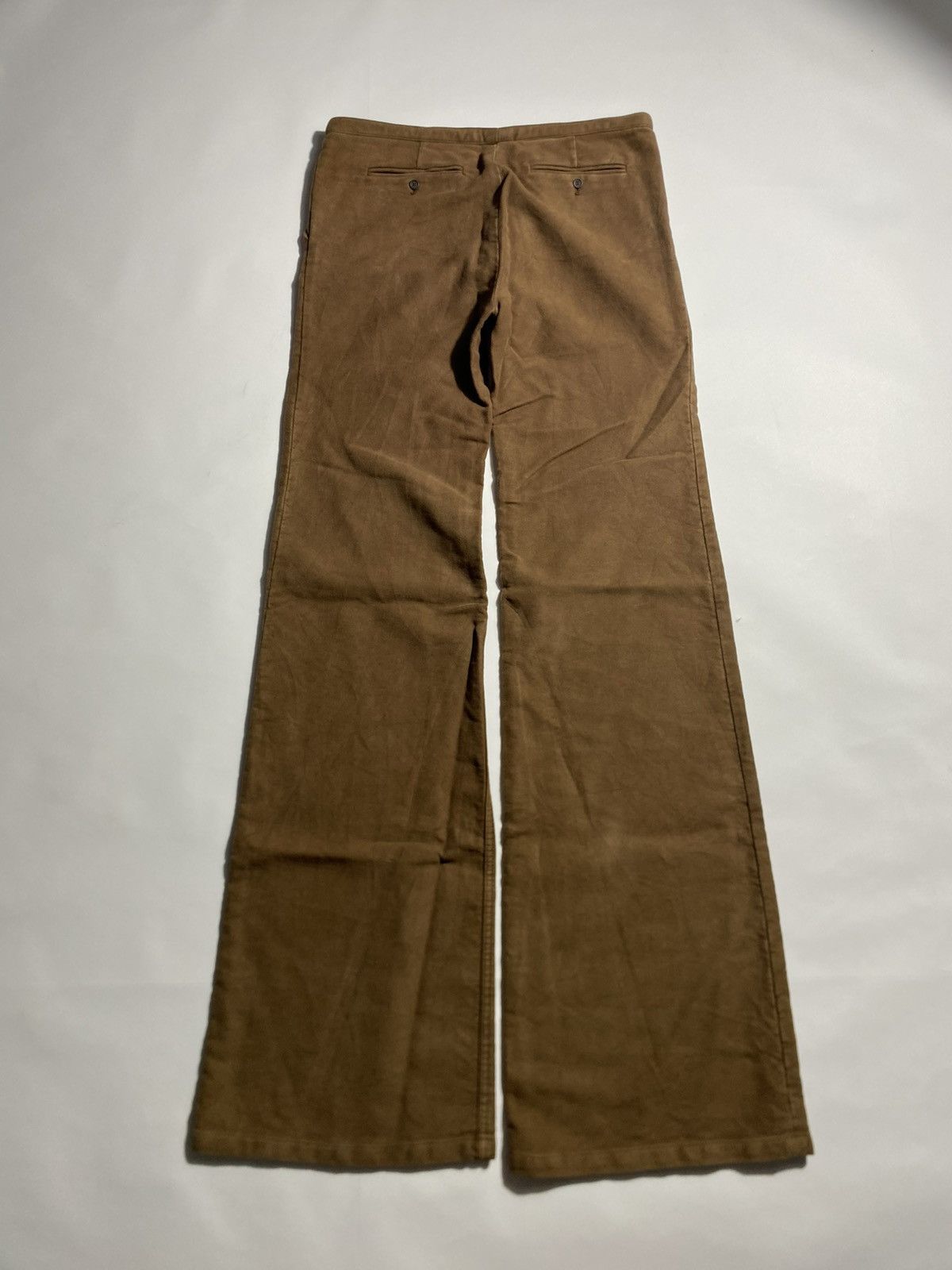 Balenciaga VINTAGE BALENCIAGA BRUSHED COTTON LOW RISE WIDE LEG TROUSER Size 32" / US 10 / IT 46 - 4 Thumbnail