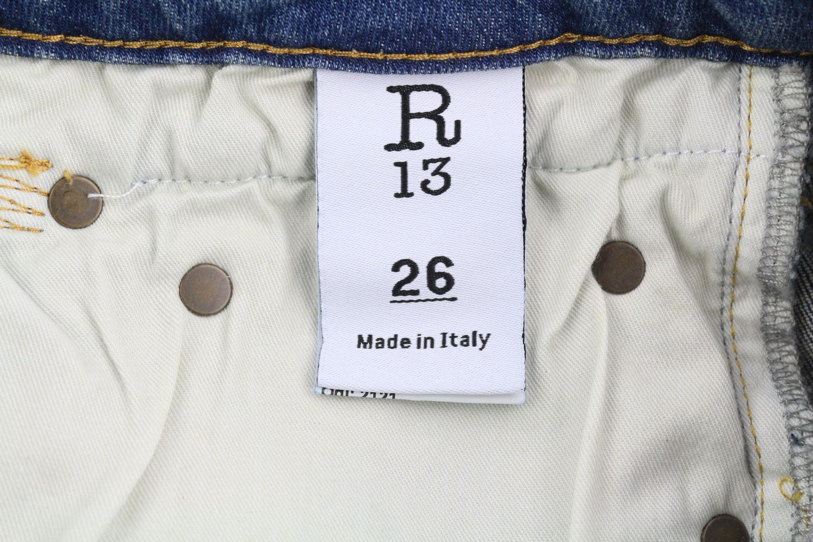R13 BOY STRAIGHT 26 Cropped Ankle Length Blue Kelly 84453 Size 26" / US 2 / IT 38 - 9 Thumbnail