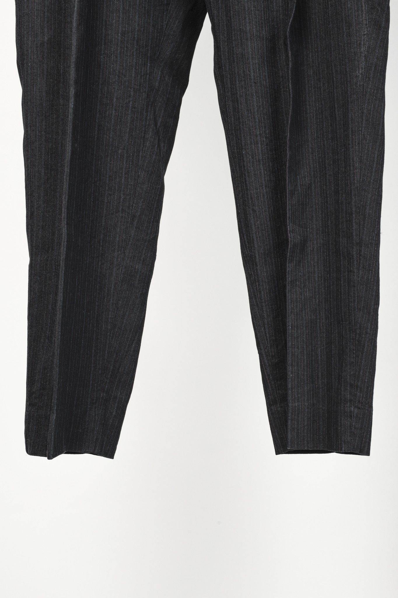 Dries Van Noten Dries Van Noten Cotton Linen Navy Pinstriped Pant Size 34" / US 12 / IT 48 - 6 Thumbnail