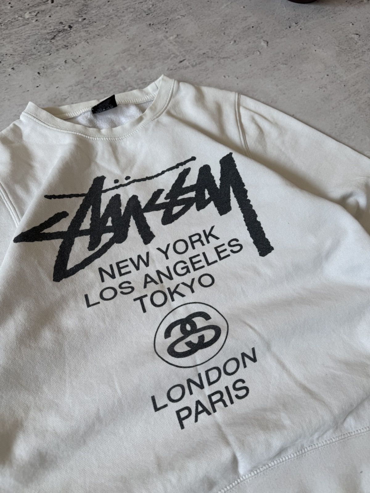 Stussy × Vintage STUSSY DOUBLE LOGO OVERSIZE BAGGY FIT SWEATSHIRT Size US S / EU 44-46 / 1 - 4 Thumbnail