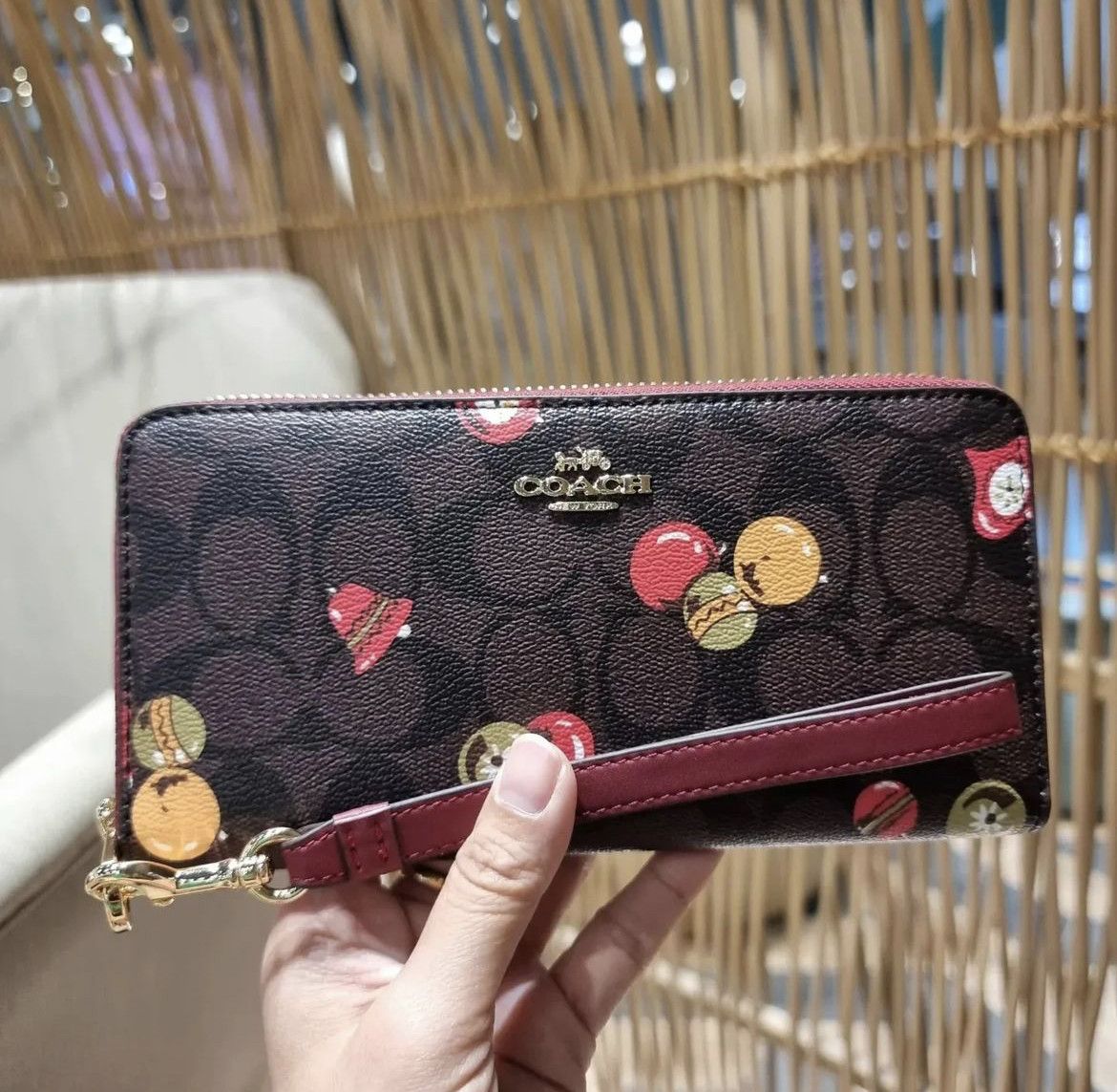 coach Long Zip Around Wallet With Ornament Print c7411