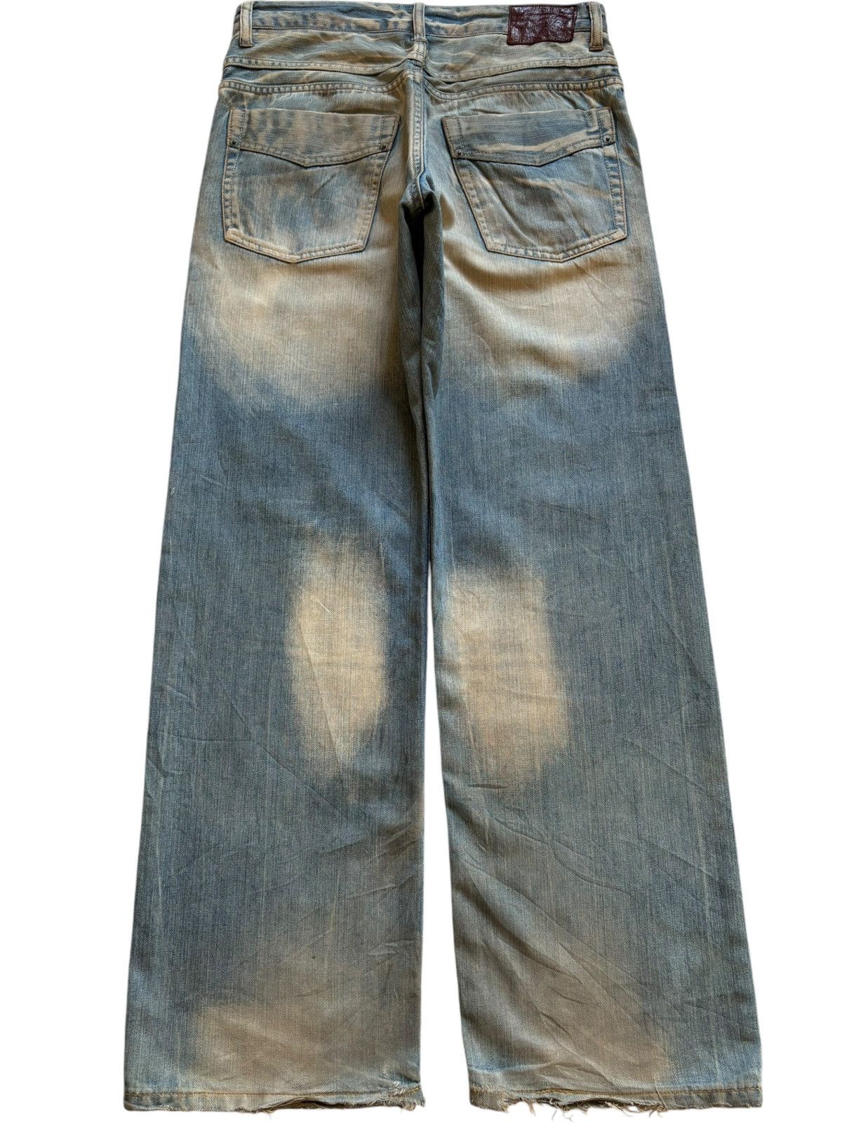 Japanese Brand Vintage Japanese Brand Bleached Rusty Wash Baggy Jeans Size US 32 / EU 48 - 2 Thumbnail