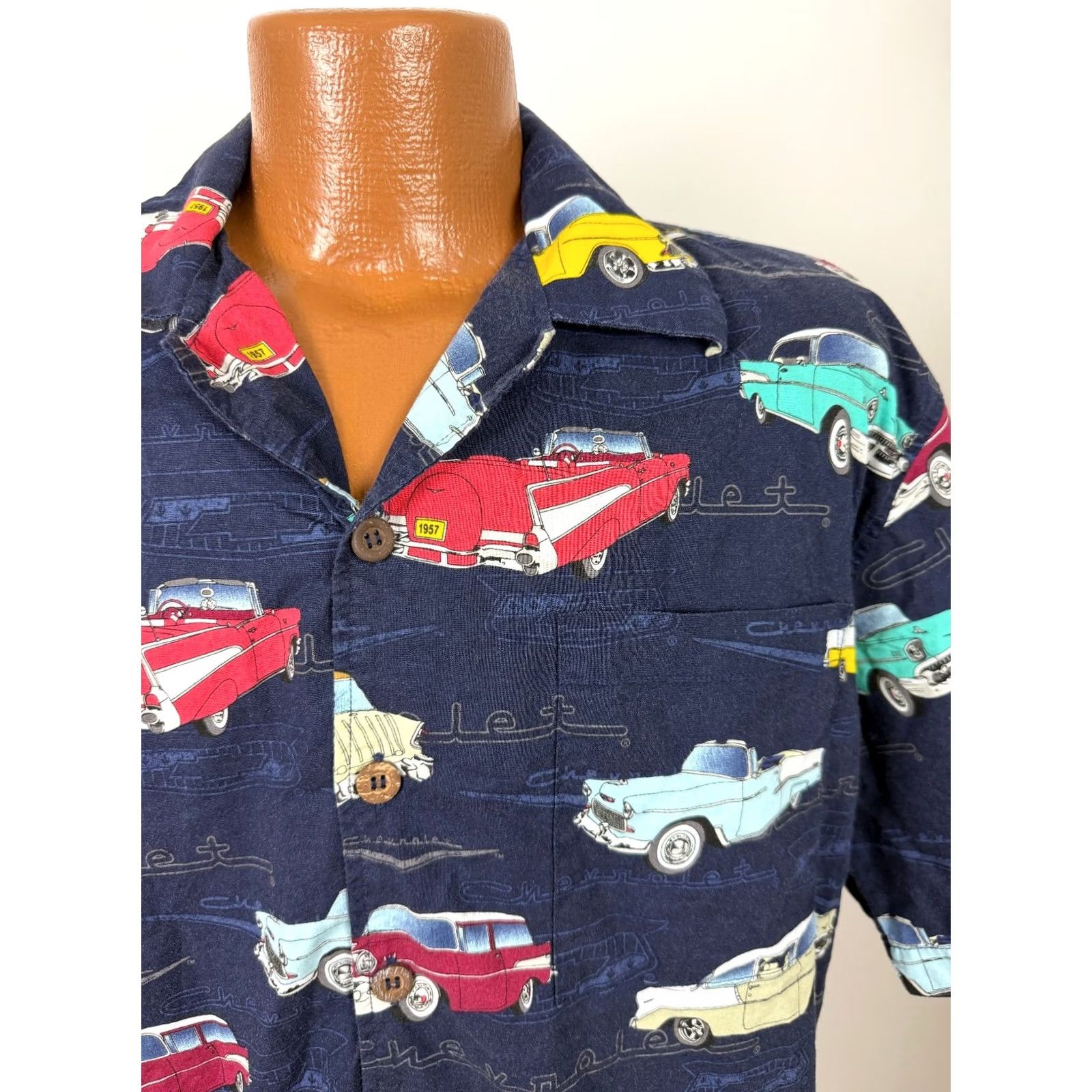 Vintage VINTAGE GM by David Carey Shirt Men L Chevrolet General Motors Classic Cars Hawaiian Size US L / EU 52-54 / 3 - 2 Thumbnail