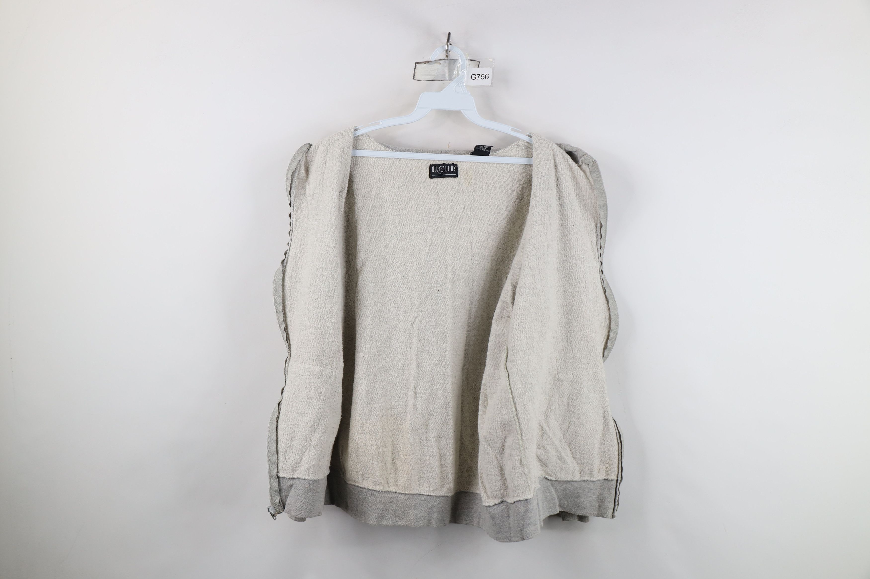 Vintage Vintage 90s Streetwear Blank Full Zip Hoodie Sweatshirt Size L / US 10 / IT 46 - 10 Thumbnail