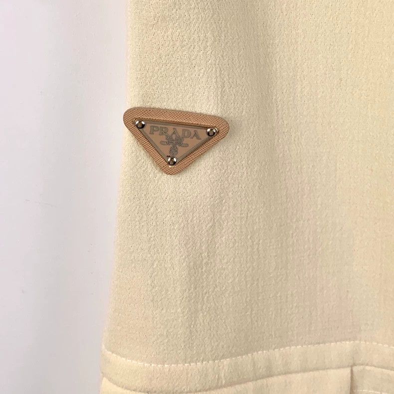 Prada Prada Beige triangle round-neck short-sleeved dress Size S / US 4 / IT 40 - 4 Thumbnail