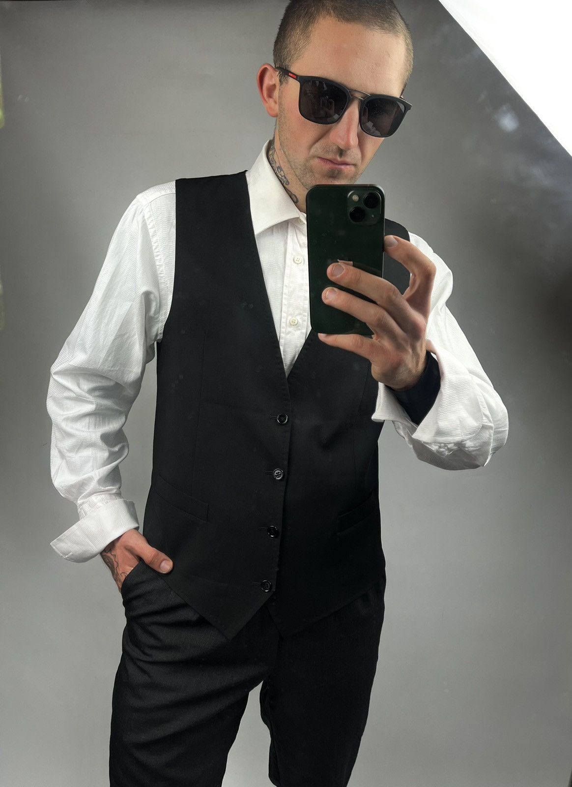 Dolce & Gabbana Dolce & Gabbana D&G black waistcoat formal gillet vest Size 50L - 1 Thumbnail