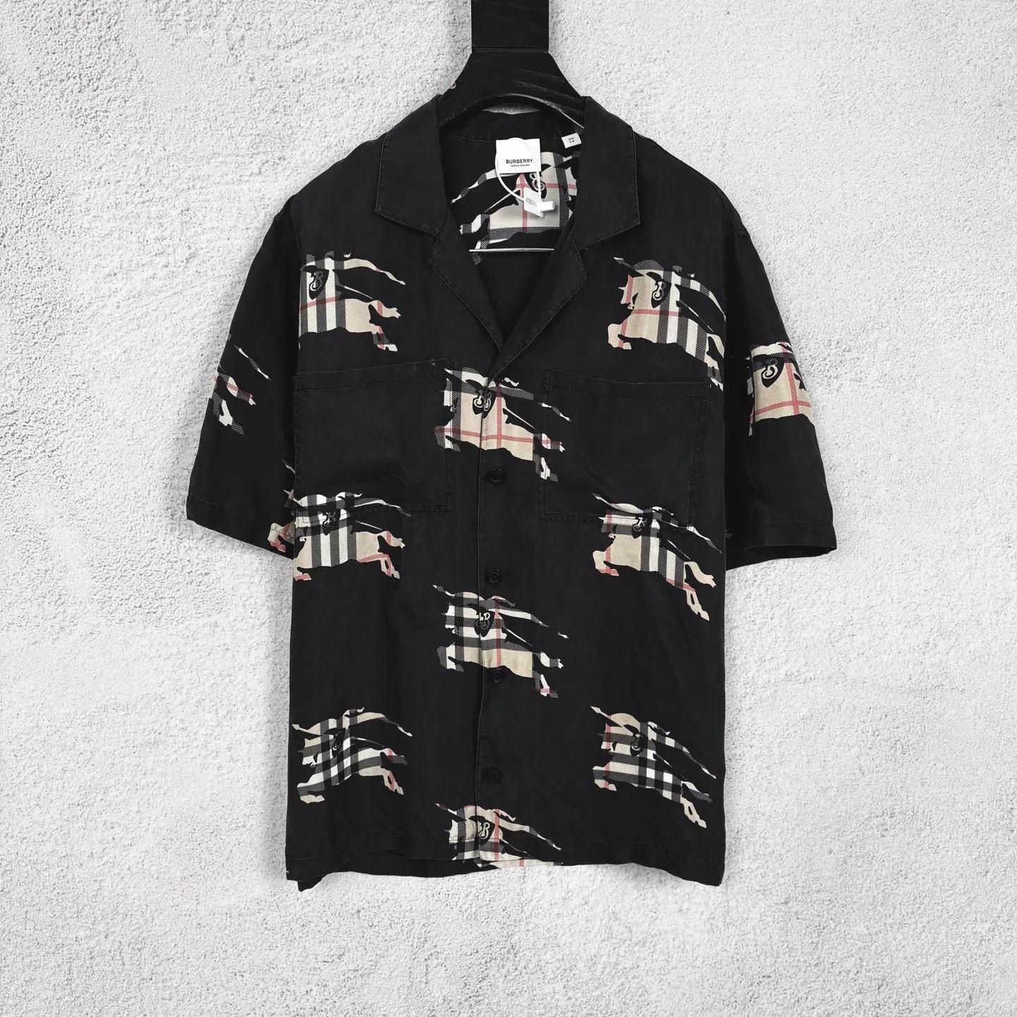 Burberry Burberry Horseferry Check silk short men's black XS Size US XS / EU 42 / 0 - 1 Thumbnail