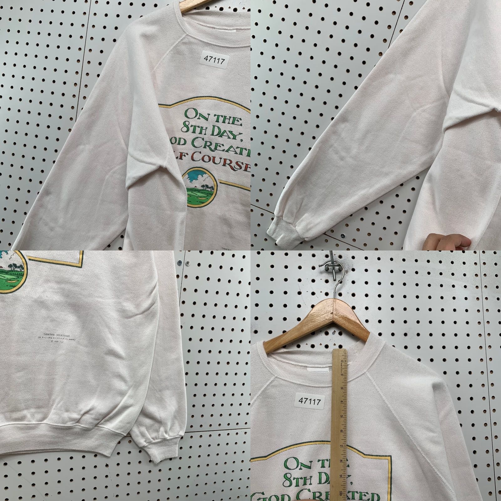 Hanes VINTAGE Hanes Sweatshirt Mens XL 80s Funny Golf USA Crew Neck White Fleece Graphic Print Golf Preservation Size US XL / EU 56 / 4 - 8 Thumbnail