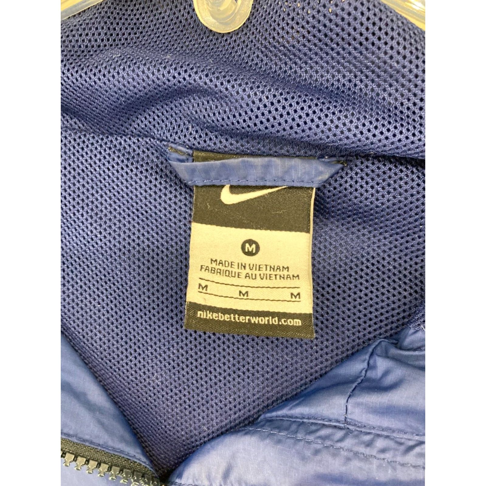 Nike Nike Mens Colorblock Zip Windbreaker Hooded Jacket Medium Blue Soccer FCB - Streetwear Athletic Sports Size US M / EU 48-50 / 2 - 6 Thumbnail
