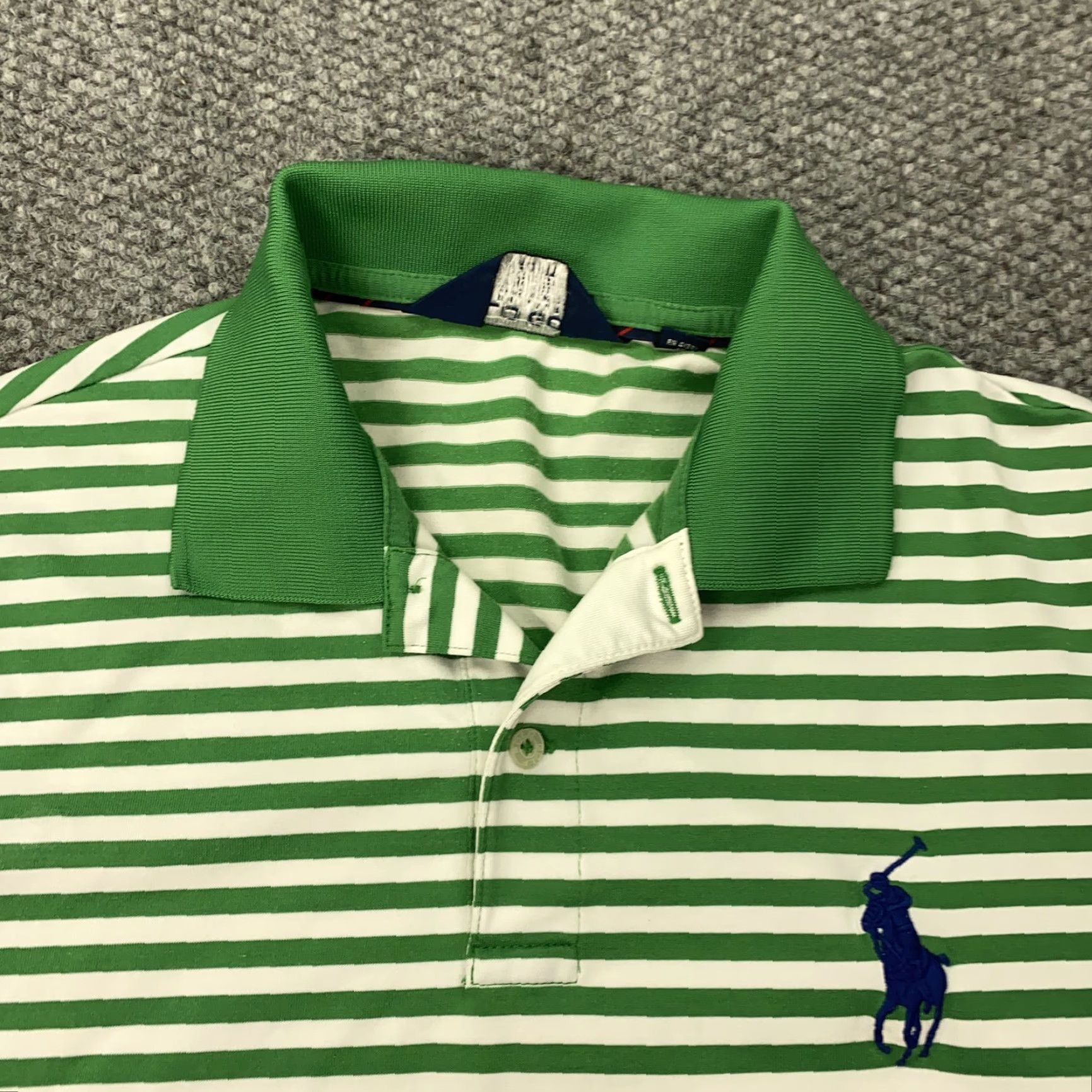 Polo Ralph Lauren Polo Golf Ralph Lauren Shirt Mens Medium Green White Striped Performance Pro Fit Golf Size US M / EU 48-50 / 2 - 3 Thumbnail