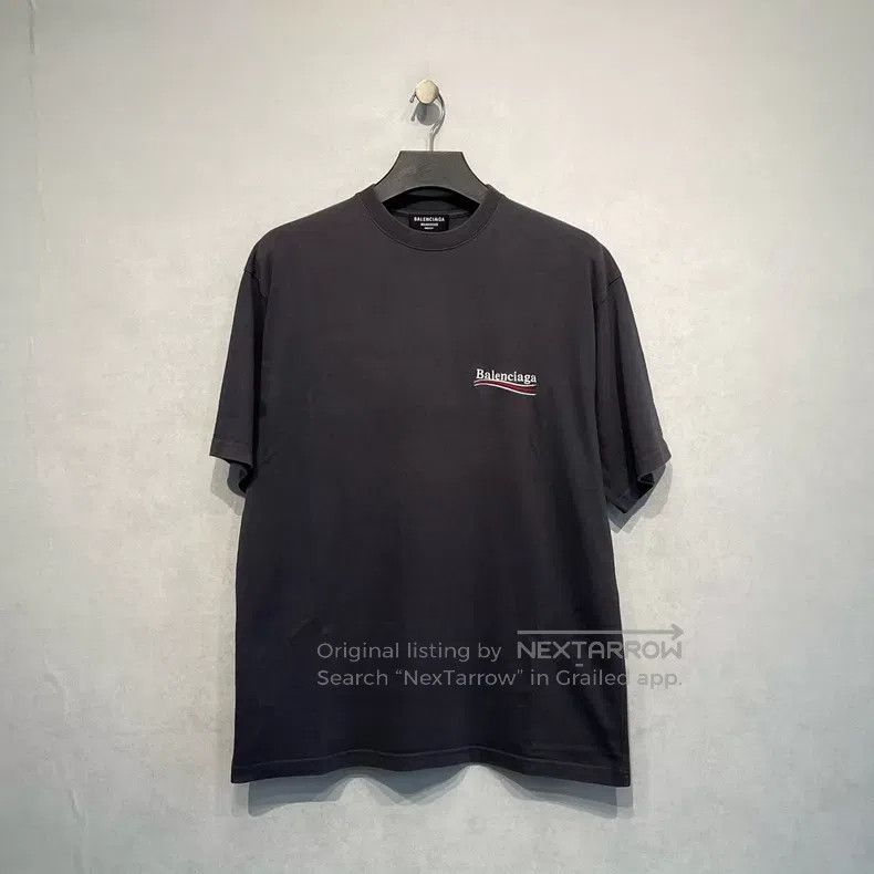 Balenciaga Balenciaga Grey Short Sleeve T-Shirt with Cola Wave Logo Size US S / EU 44-46 / 1 - 1 Thumbnail