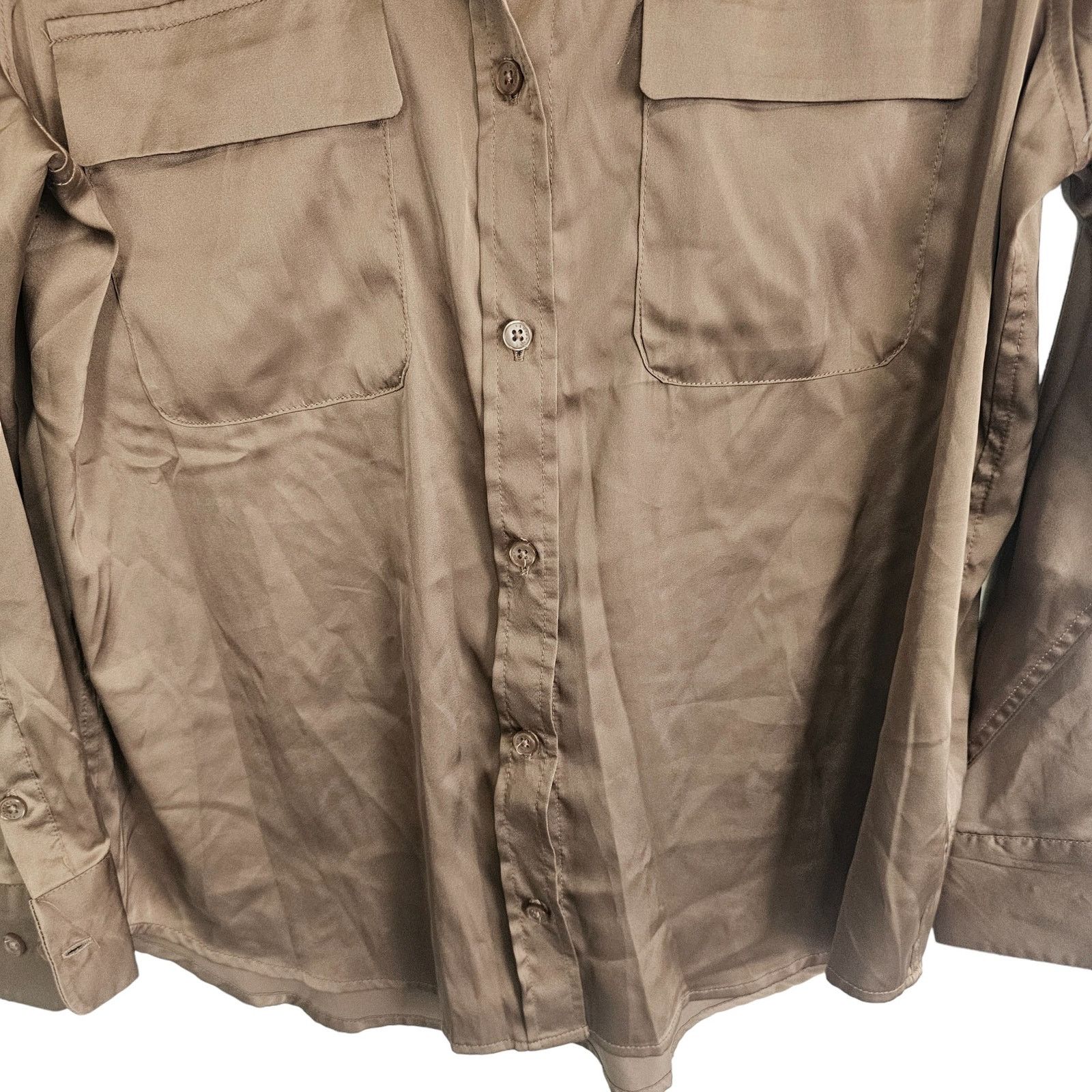 Equipment Equipment Womens Satin Blouse Size S Quiet Luxury Minimalist Size S / US 4 / IT 40 - 3 Thumbnail