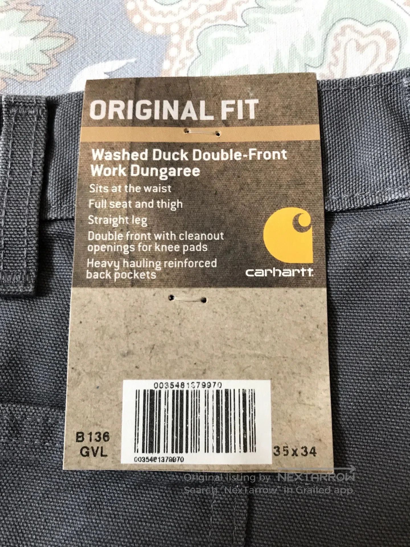Carhartt Carhartt B136 Canvas Work Pants. Size US 35 - 8 Thumbnail
