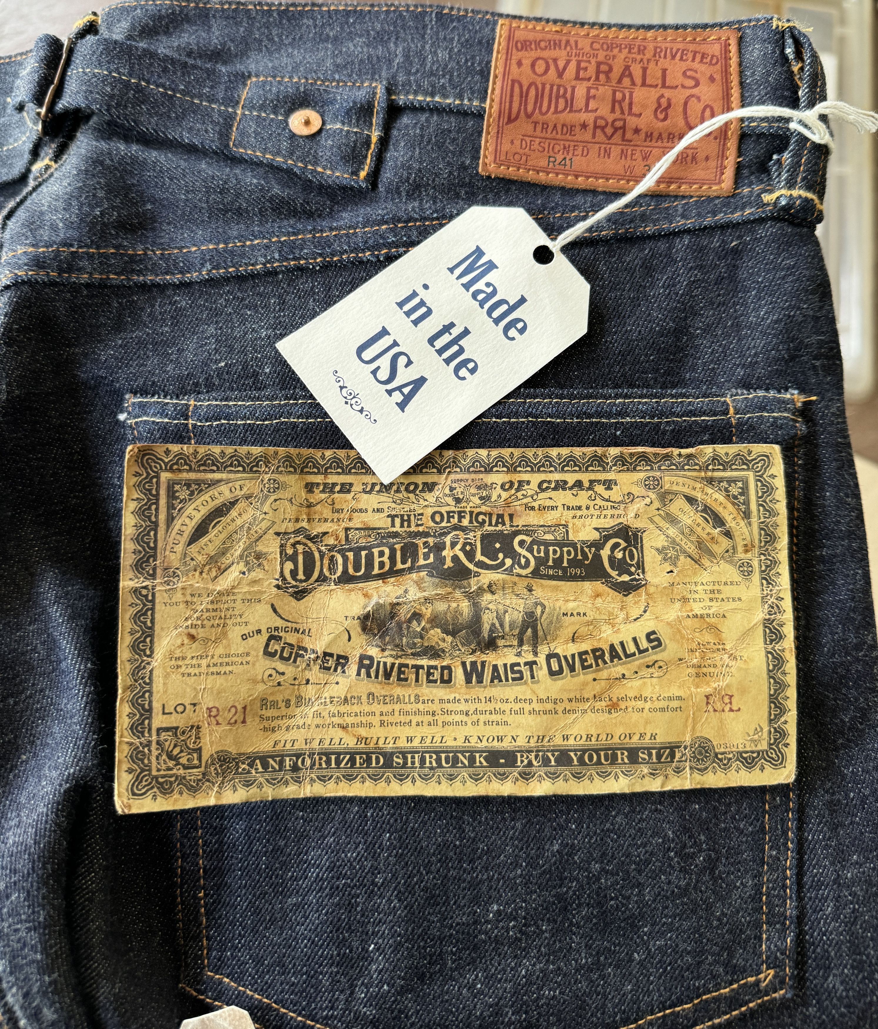 RRL Ralph Lauren × Ralph Lauren RRL DOUBLE RL TYPE 41 SELVEDGE JEANS ( W33) Size US 33 - 10 Thumbnail
