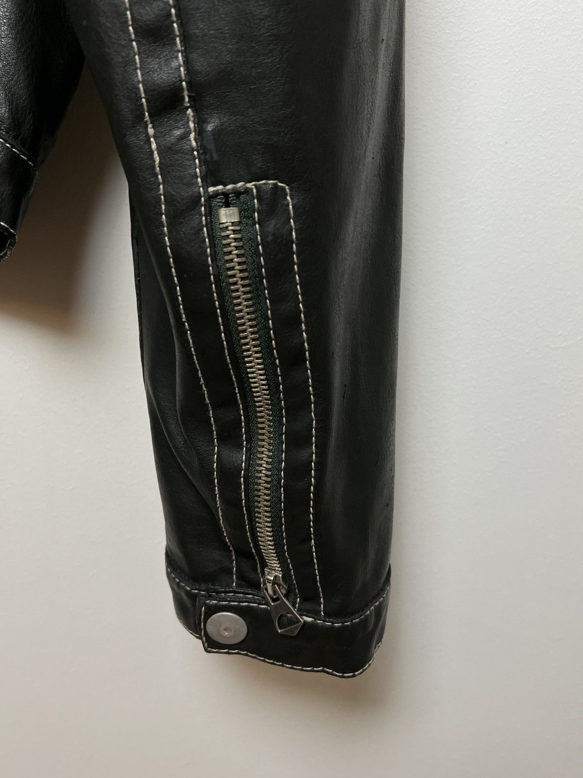 Giorgio Armani armani y2k archive eco-leather panelled moto jacket Size US L / EU 52-54 / 3 - 10 Thumbnail