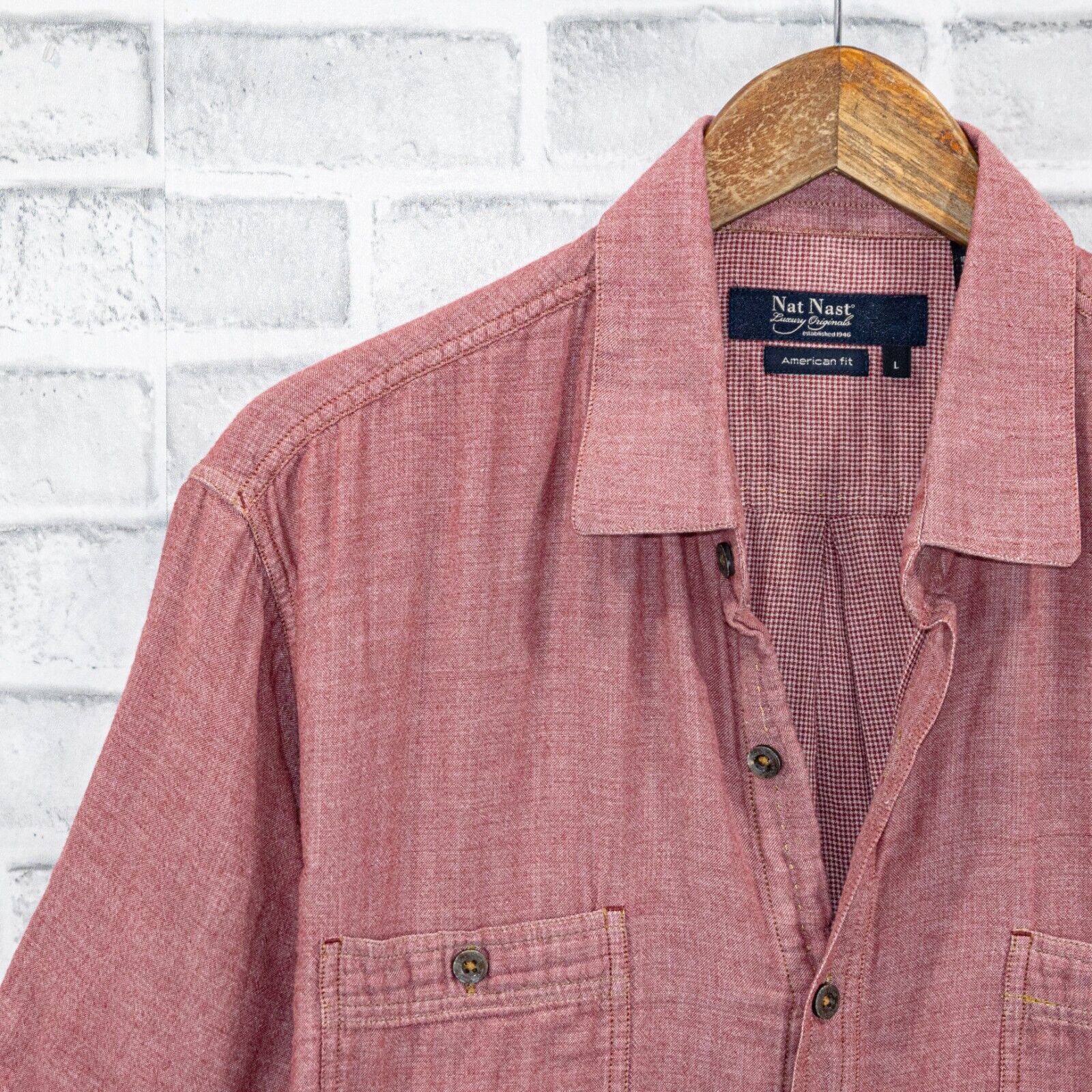 Nat Nast Nat Nast Men's American Fit short sleeve button up Shirt Size US L / EU 52-54 / 3 - 5 Thumbnail
