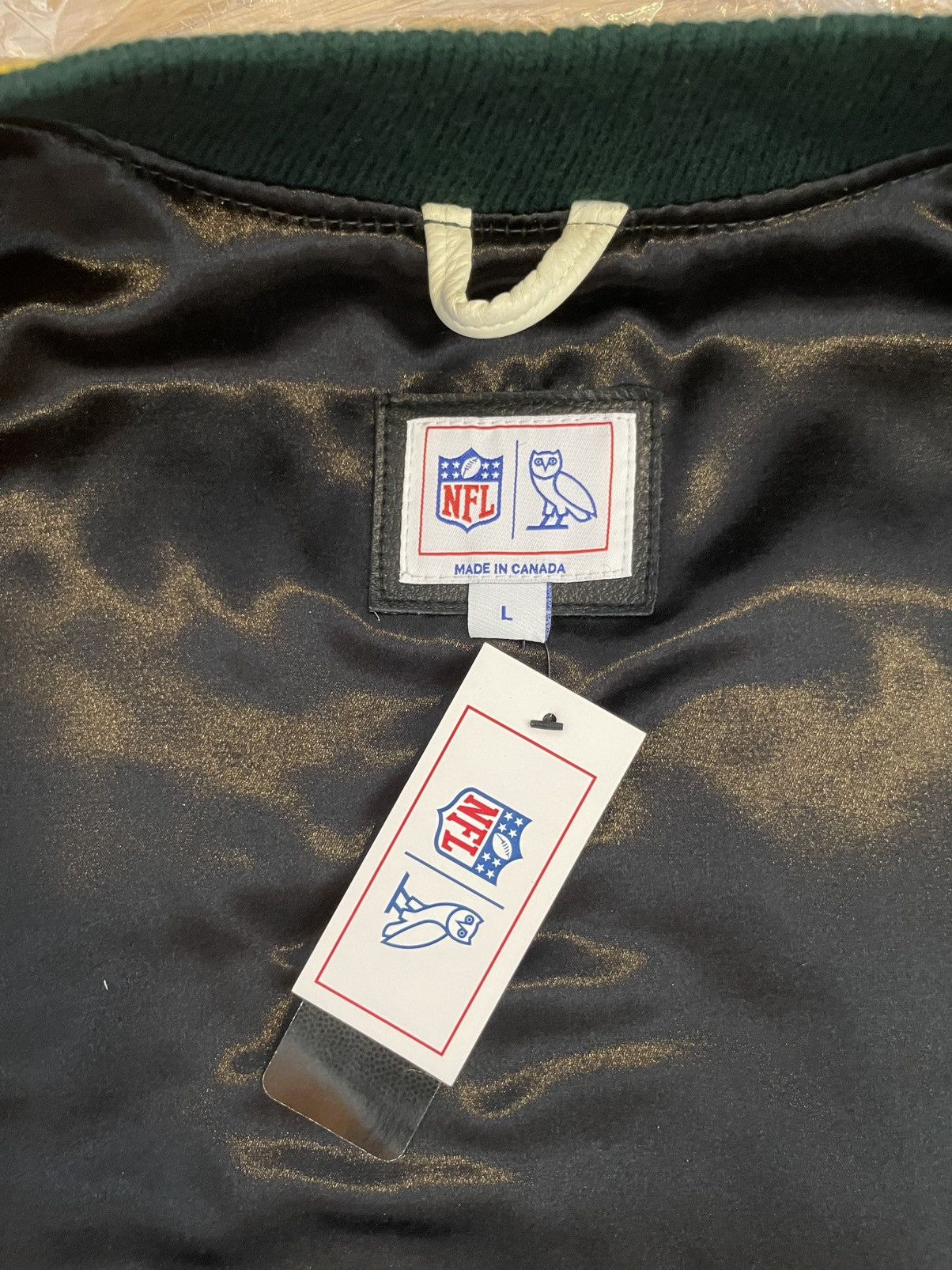 NFL × October's Very Own OVO x NFL Green Bay Packers Varsity Jacket Size US L / EU 52-54 / 3 - 4 Thumbnail