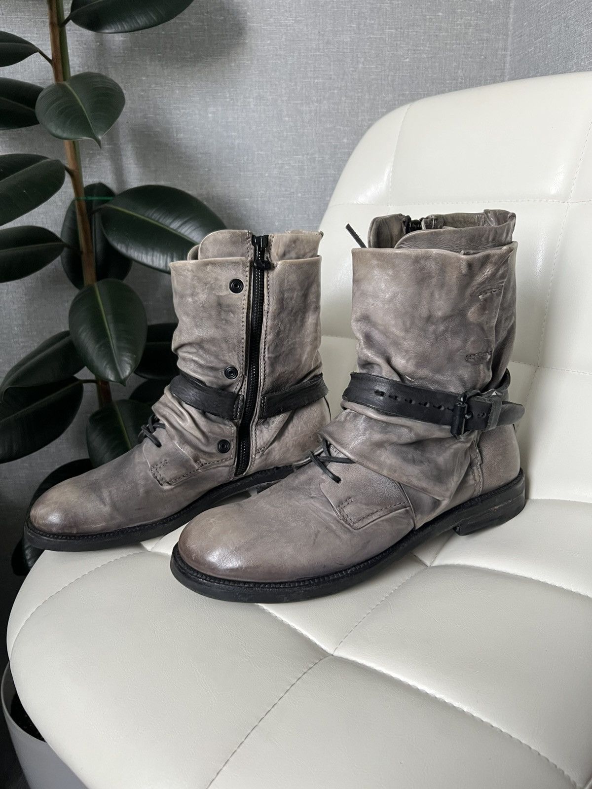 Airstep Archive Samurai Leather Boots Rick Owens Vibe